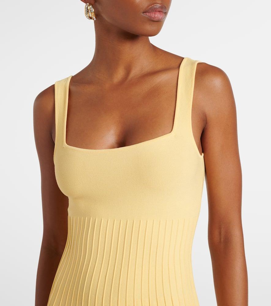 STAUD Yellow Ellison Midi Dress In Lmdp Lemon Drop Product Image