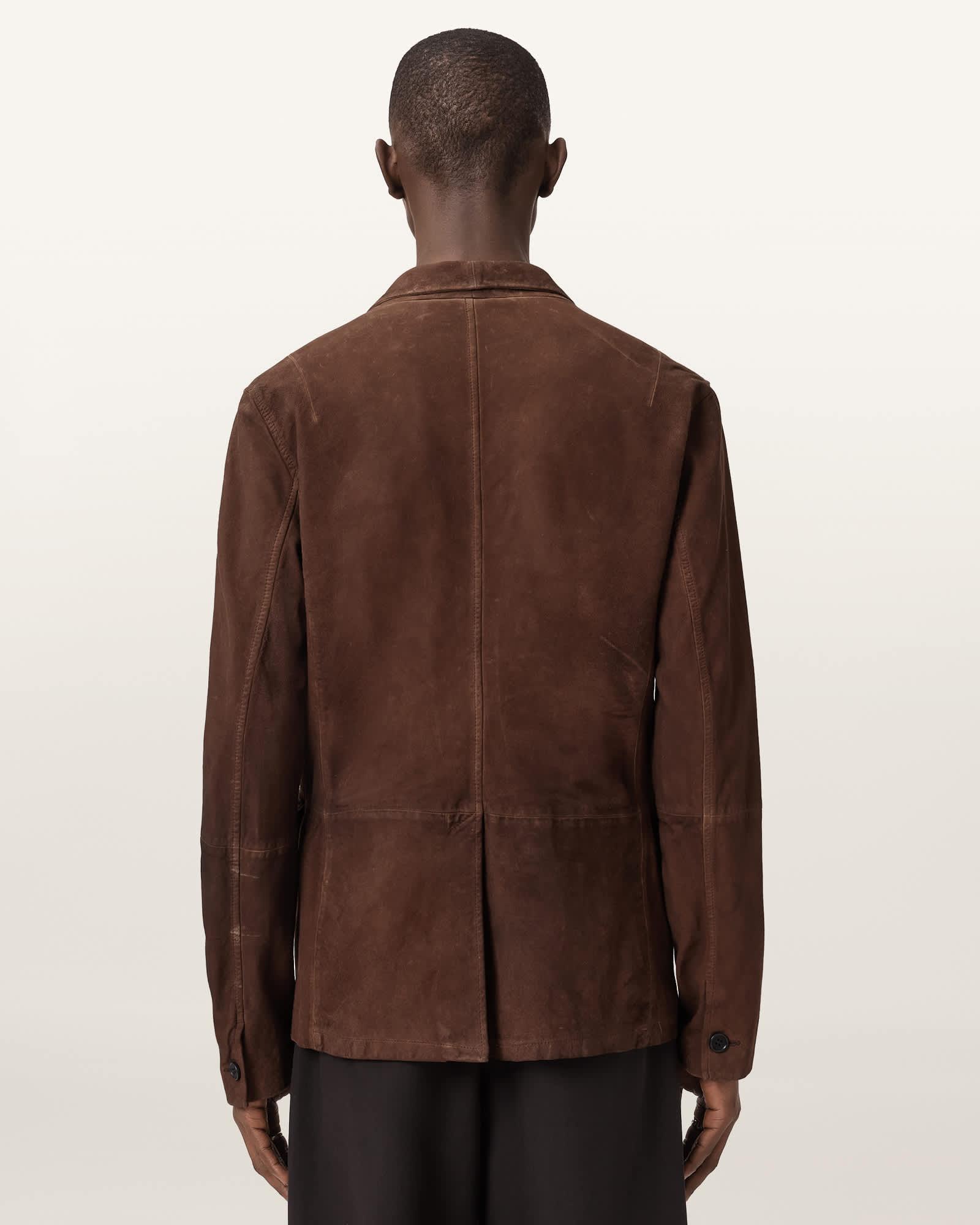 Monet Waxed Suede Blazer CIDER BROWN | ALLSAINTS US Product Image