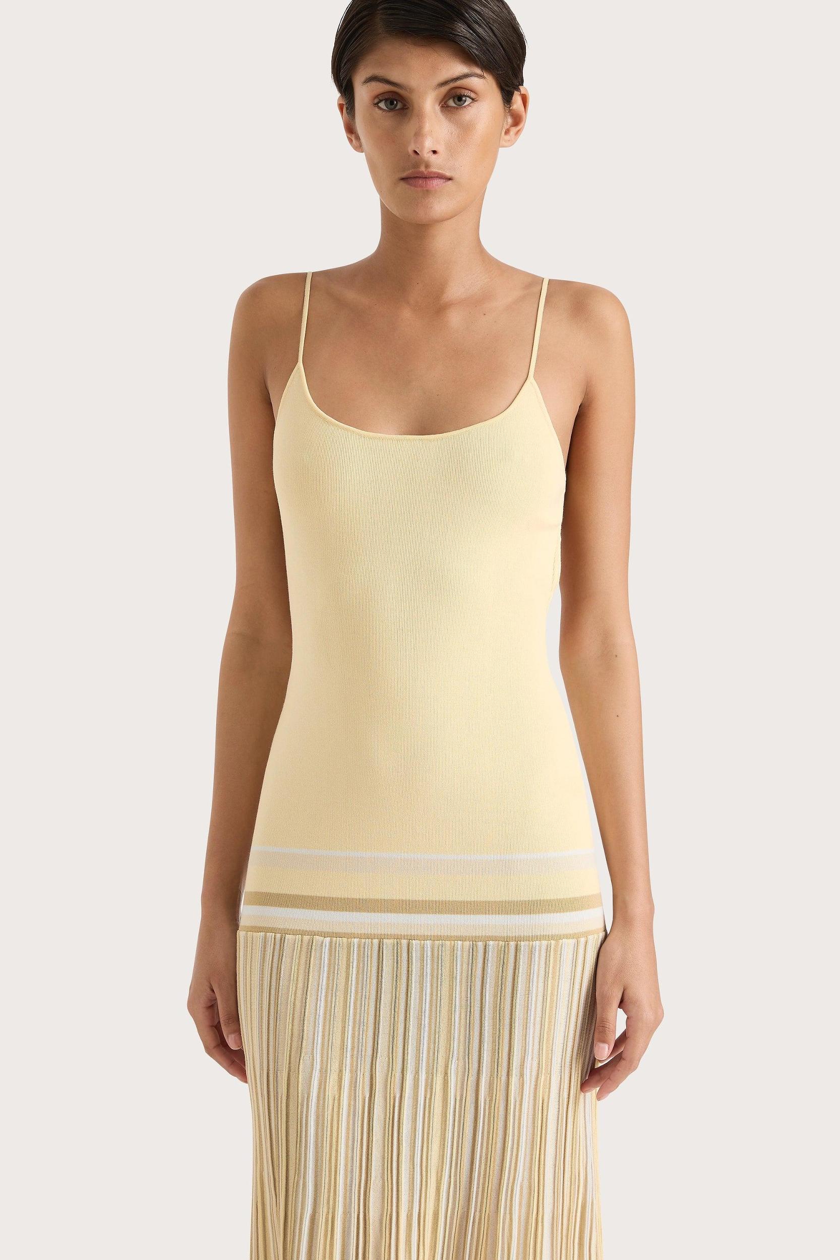 Citara Maxi Dress Butter Stripe - Final Sale Product Image