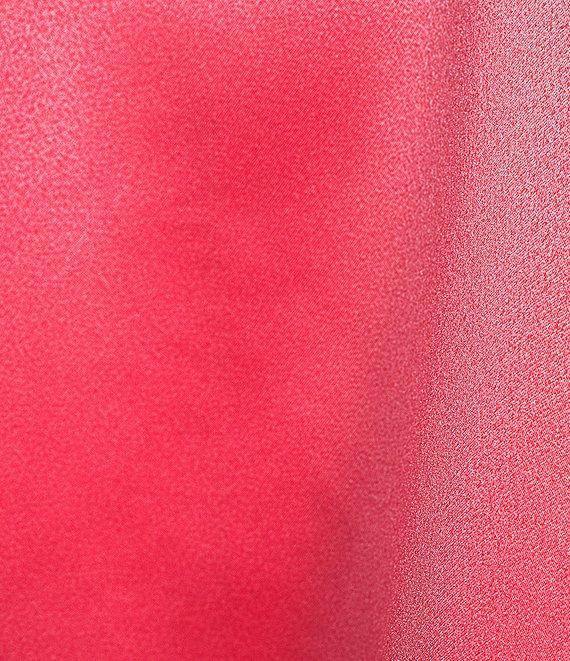 Trina Turk Winner Satin Crew Neck Sleeveless Flounce Ruffle Hem Mini Dress Product Image