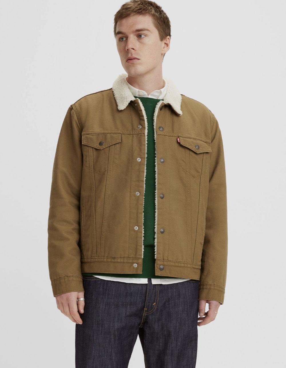 LEVI'S Canvas Type III Mens Sherpa Trucker Jacket - TAN Product Image