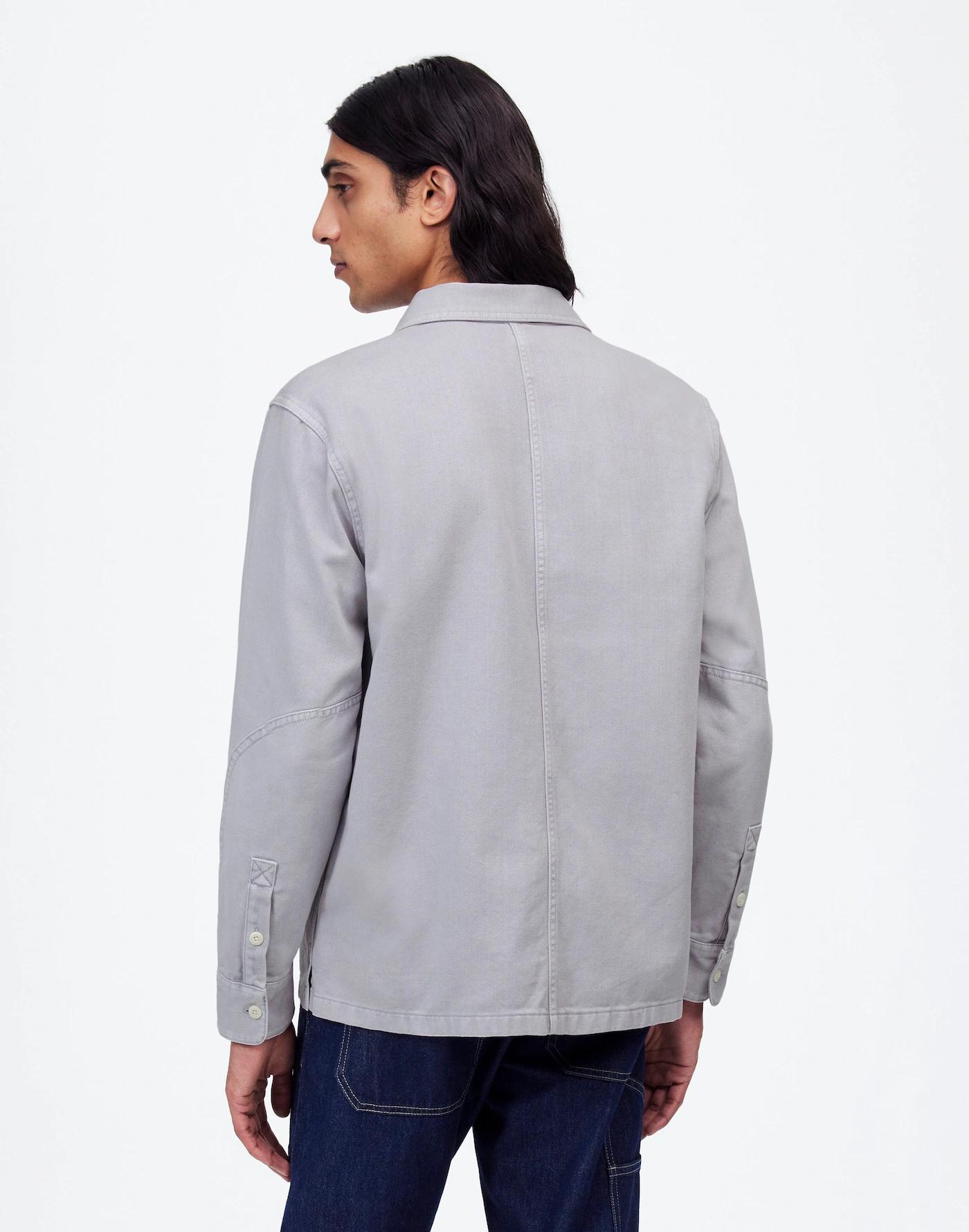 Garment-Dyed Straight-Hem Work Shirt Product Image