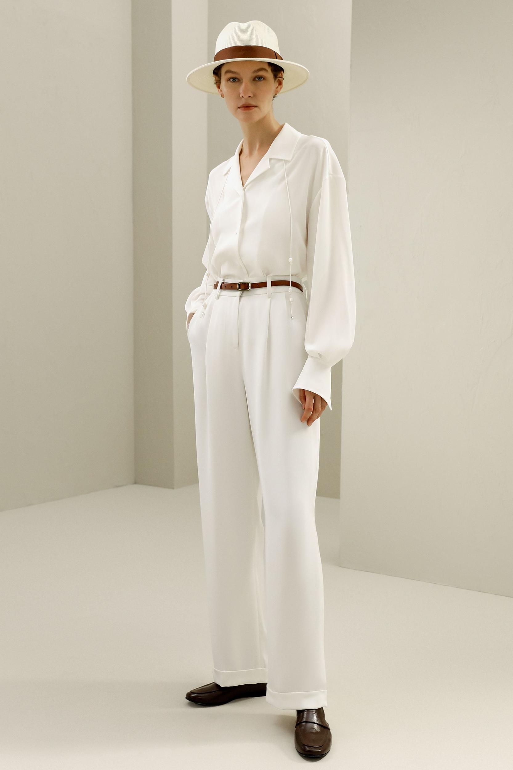 Tie-Detailed Silk Blouse Product Image