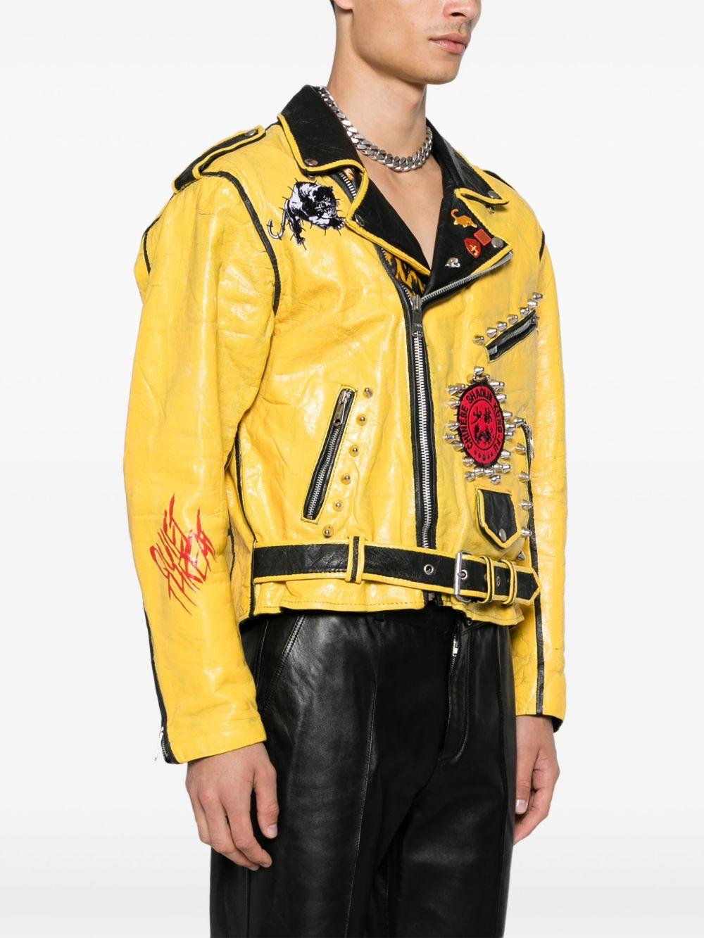 Painted Vintage leather jacket Product Image