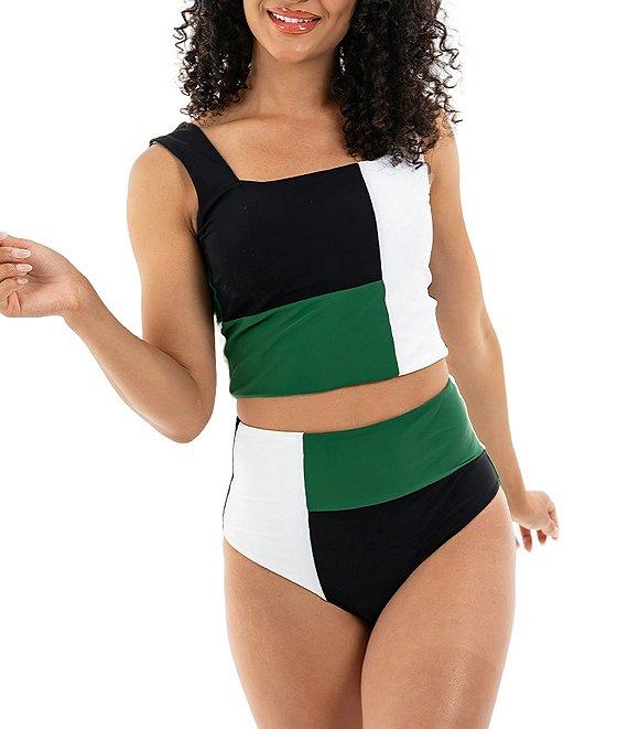 Janela Bay Colorblock Extra High Waist Seamless Swim Bottom Product Image