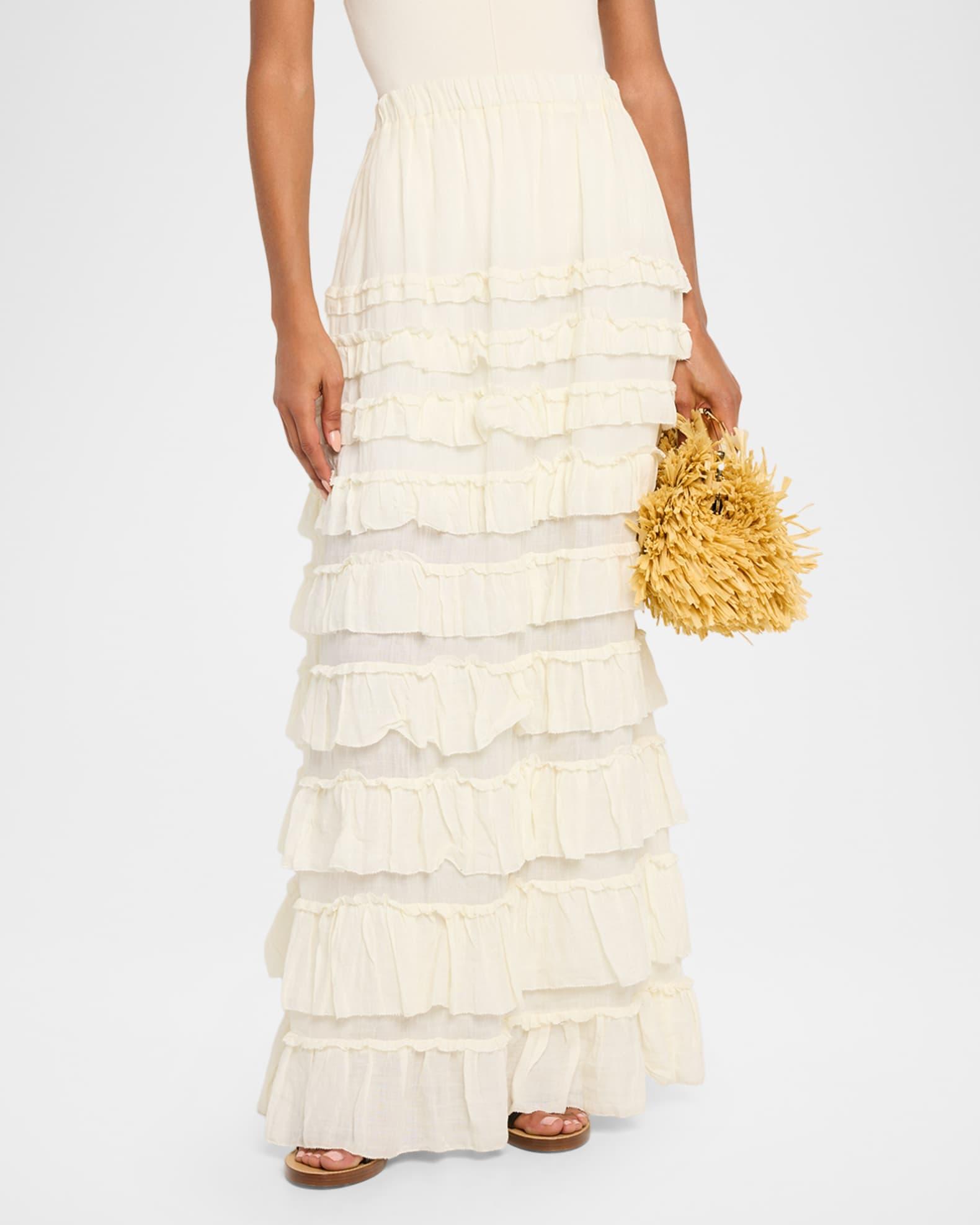 Anise Pull-On Ruffle Maxi Skirt Product Image