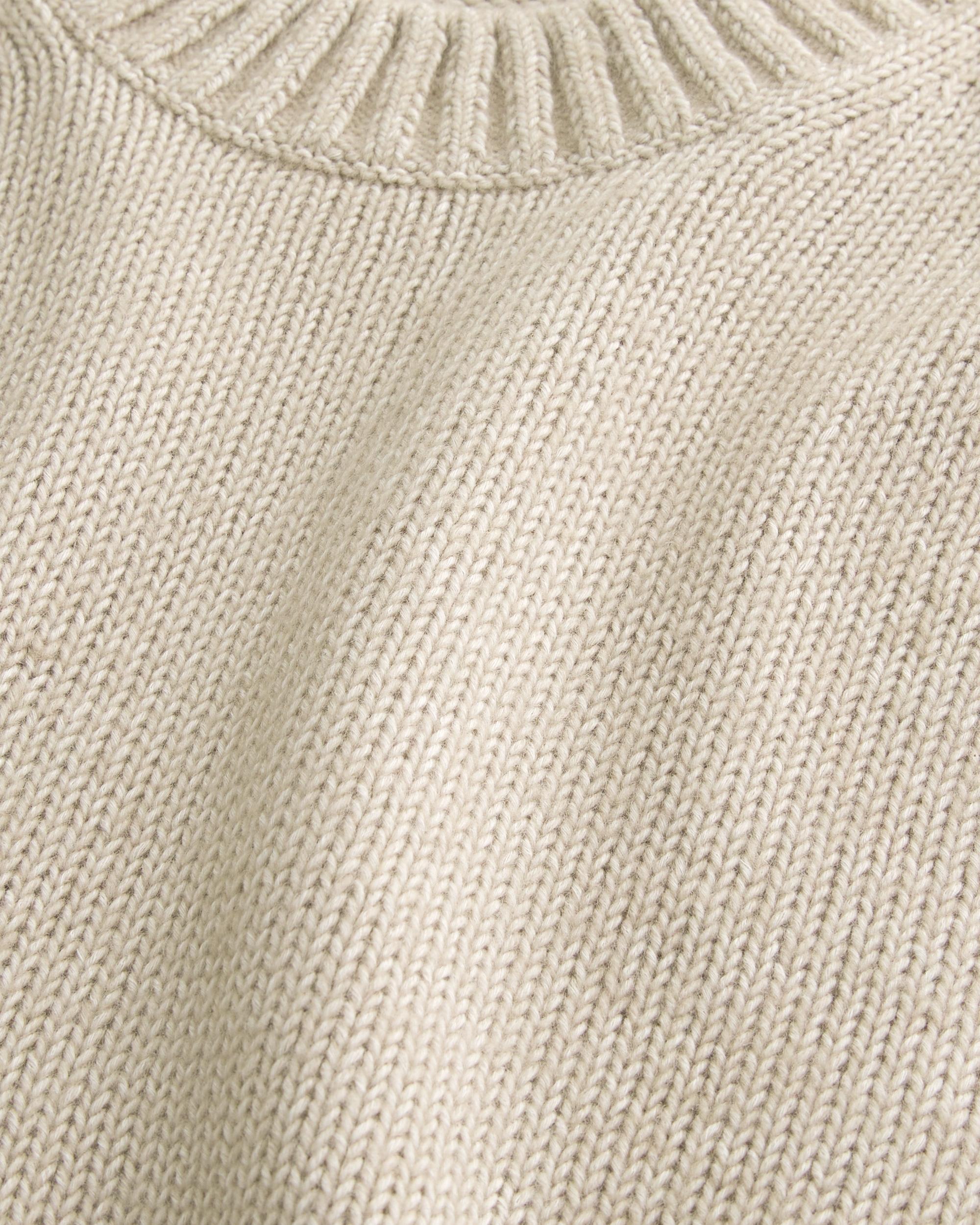 Boxy Airspun Knit Crew Sweater Product Image