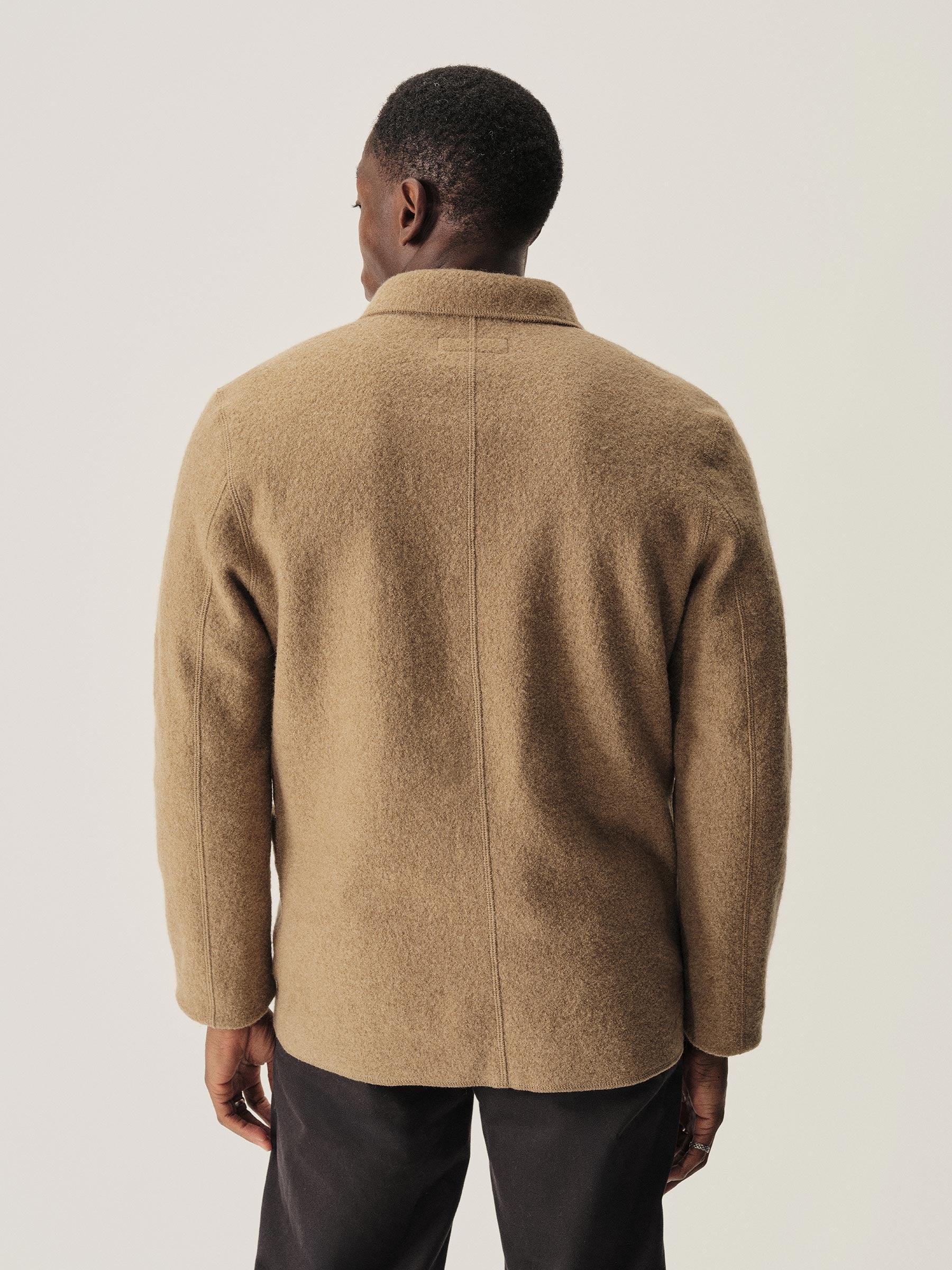 Heather Camel Felted Wool Chore Coat Product Image