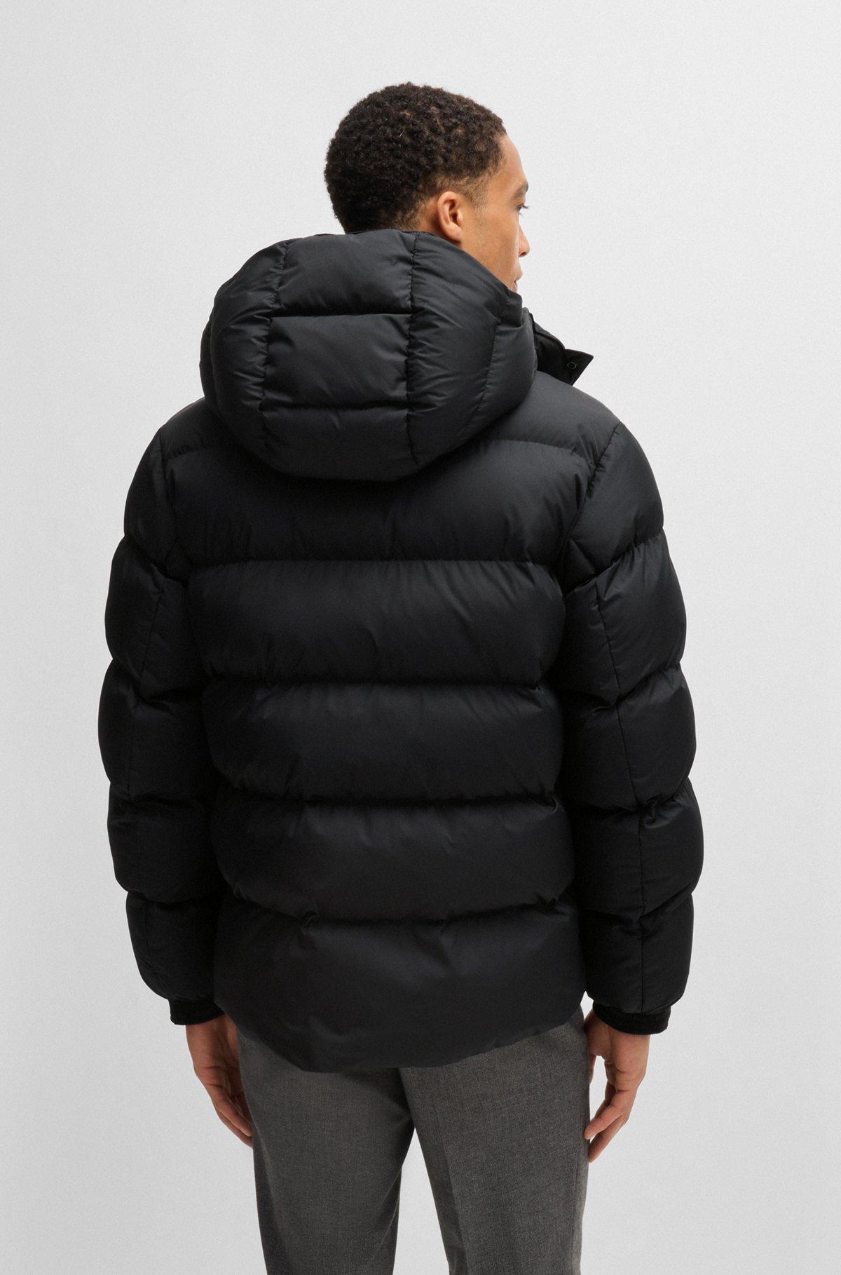 Water-repellent puffer jacket with detachable hood Product Image