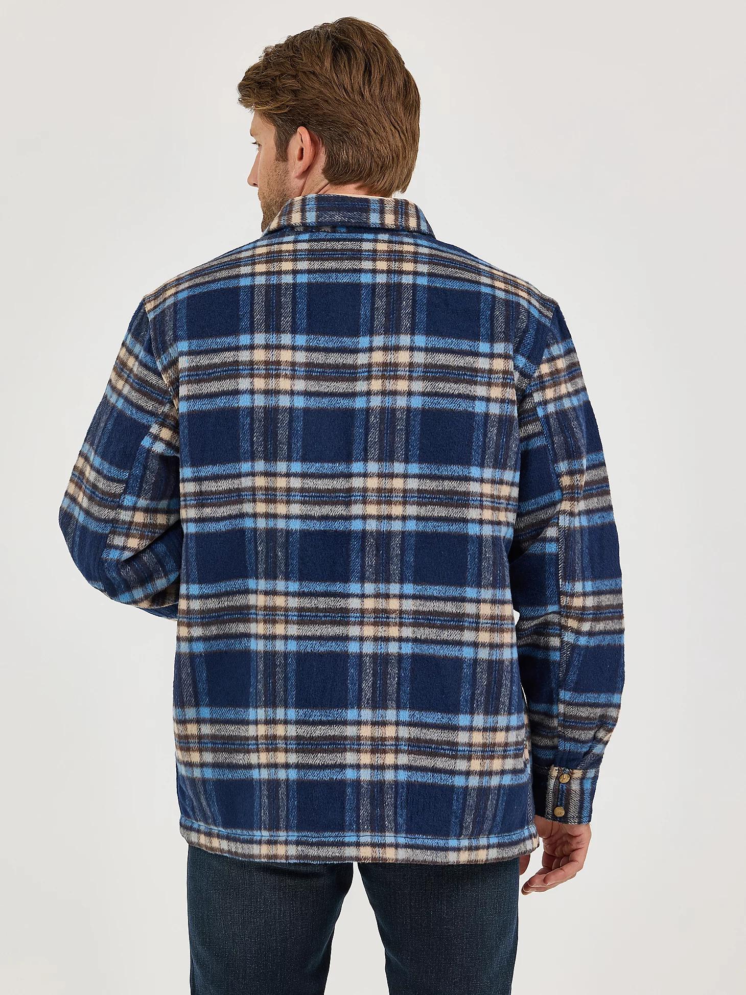 Men's Wrangler Quilt Lined Flannel Shirt Jacket Plaid Product Image