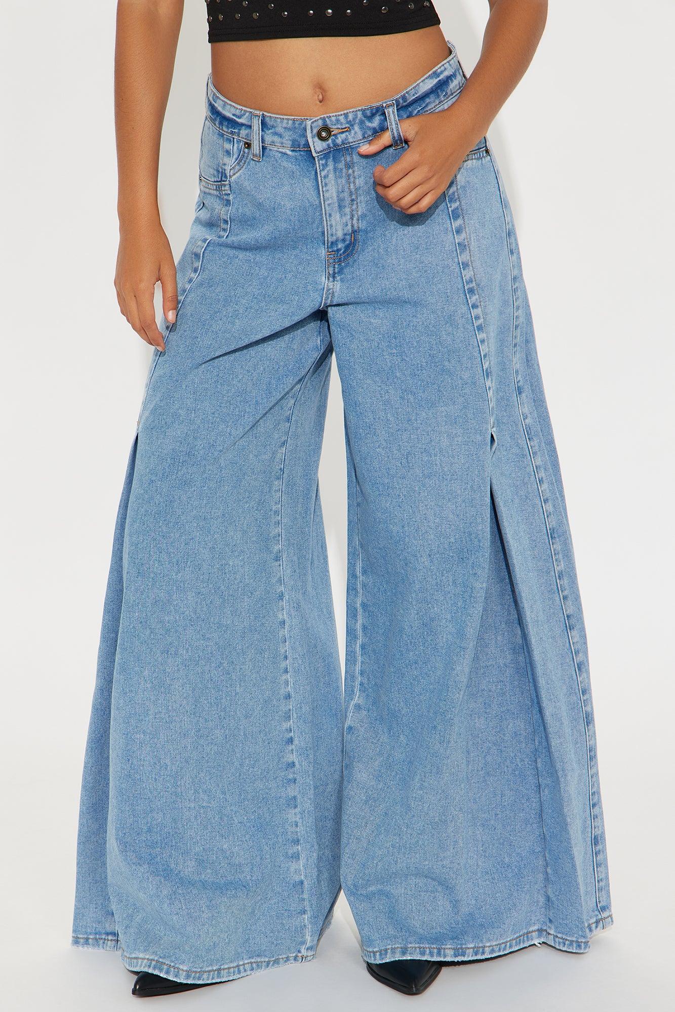 Eastside Wide Leg Denim Jeans - Light Wash Female Product Image