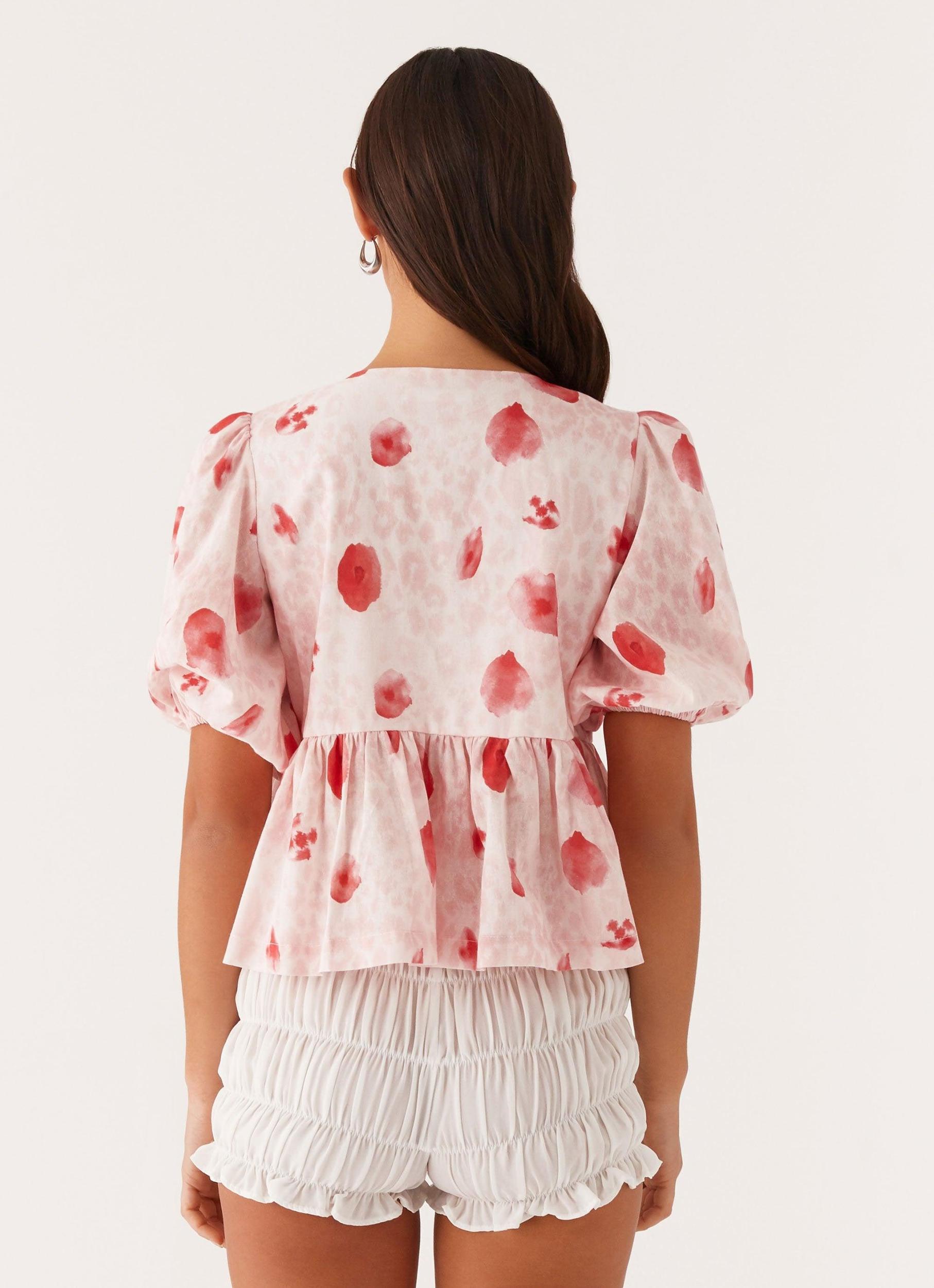 Western Wind Tie Top - Rose Leopard Product Image