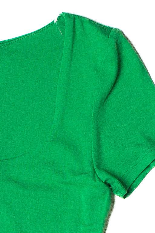 Green Double Layer Mini Dress Product Image