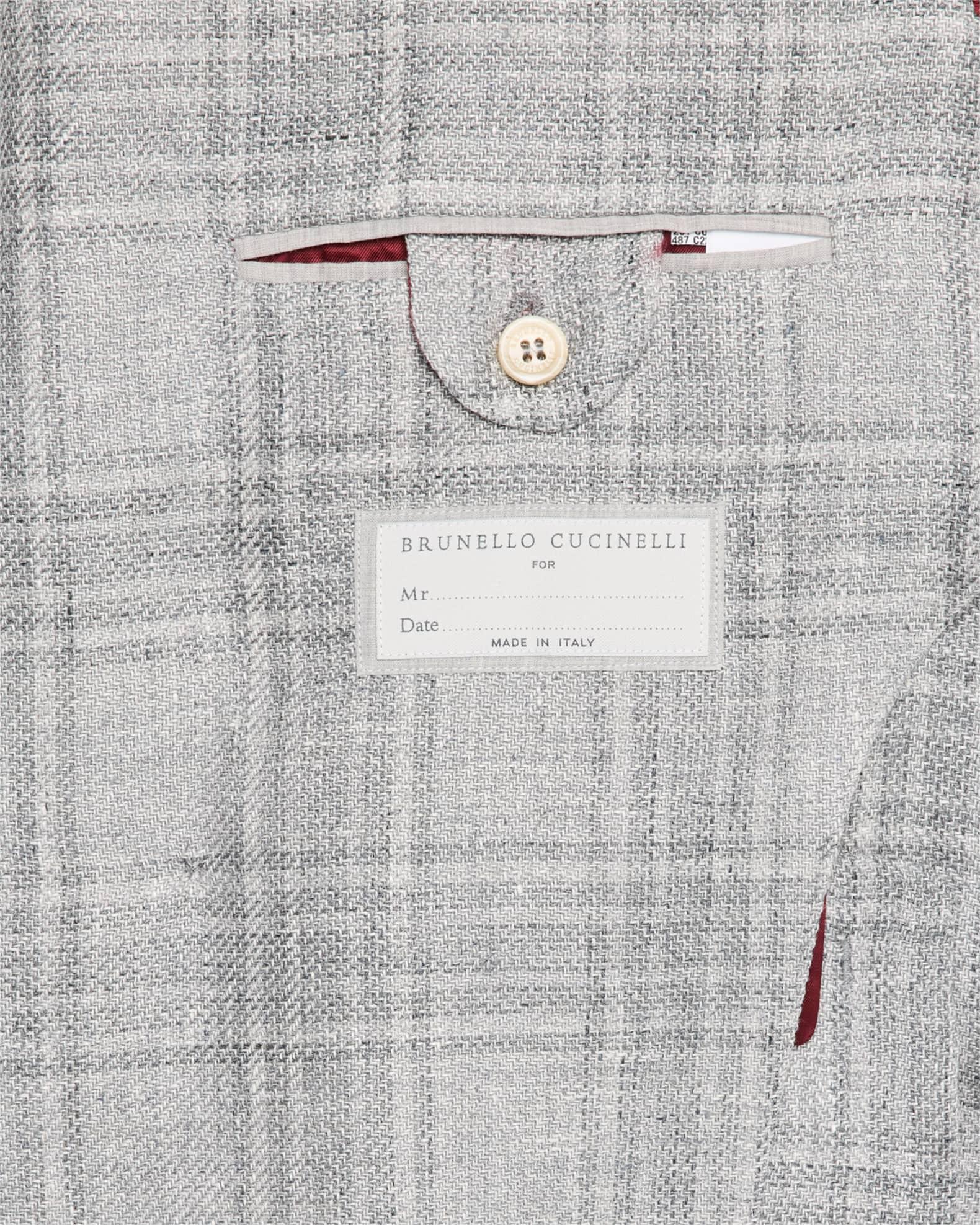 Men's Soft Madras Double-Breasted Jacket  Product Image