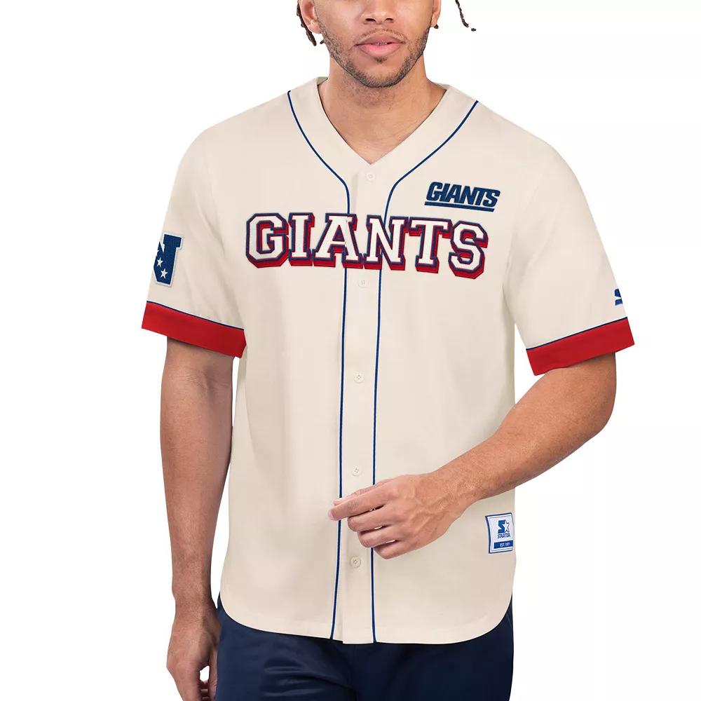Men's Starter Cream New York Giants Relay Vintage Full-Button Baseball Top,  Product Image