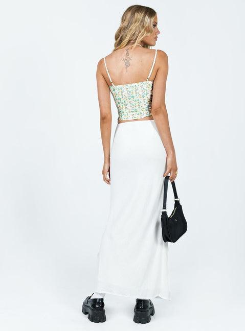 Jodie Maxi Skirt White Product Image