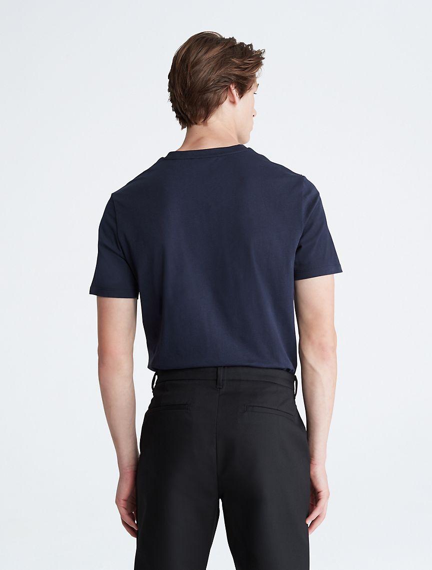 Smooth Cotton Solid V-Neck T-Shirt Product Image