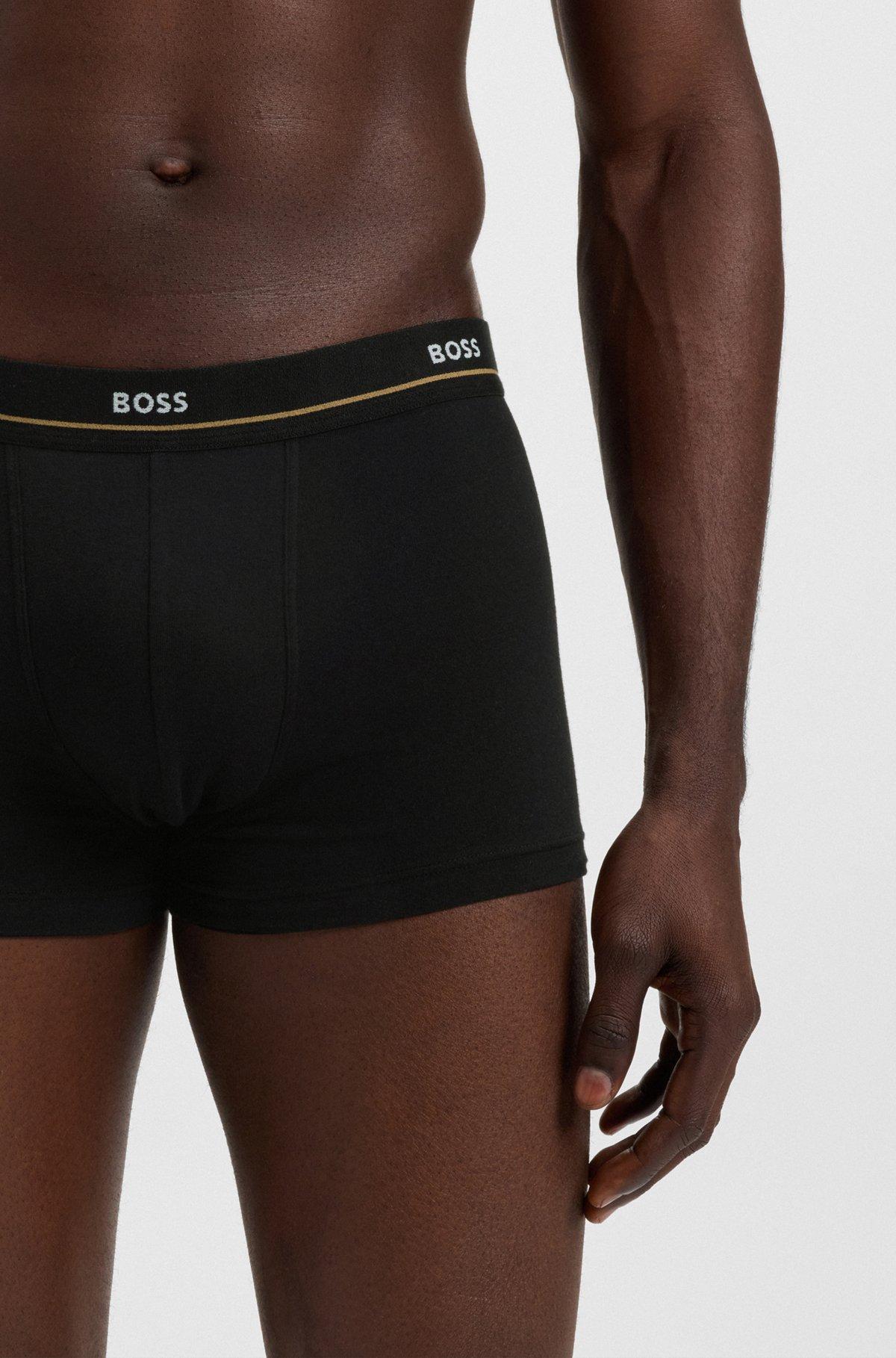 Five-pack of logo-waistband trunks in stretch cotton Product Image