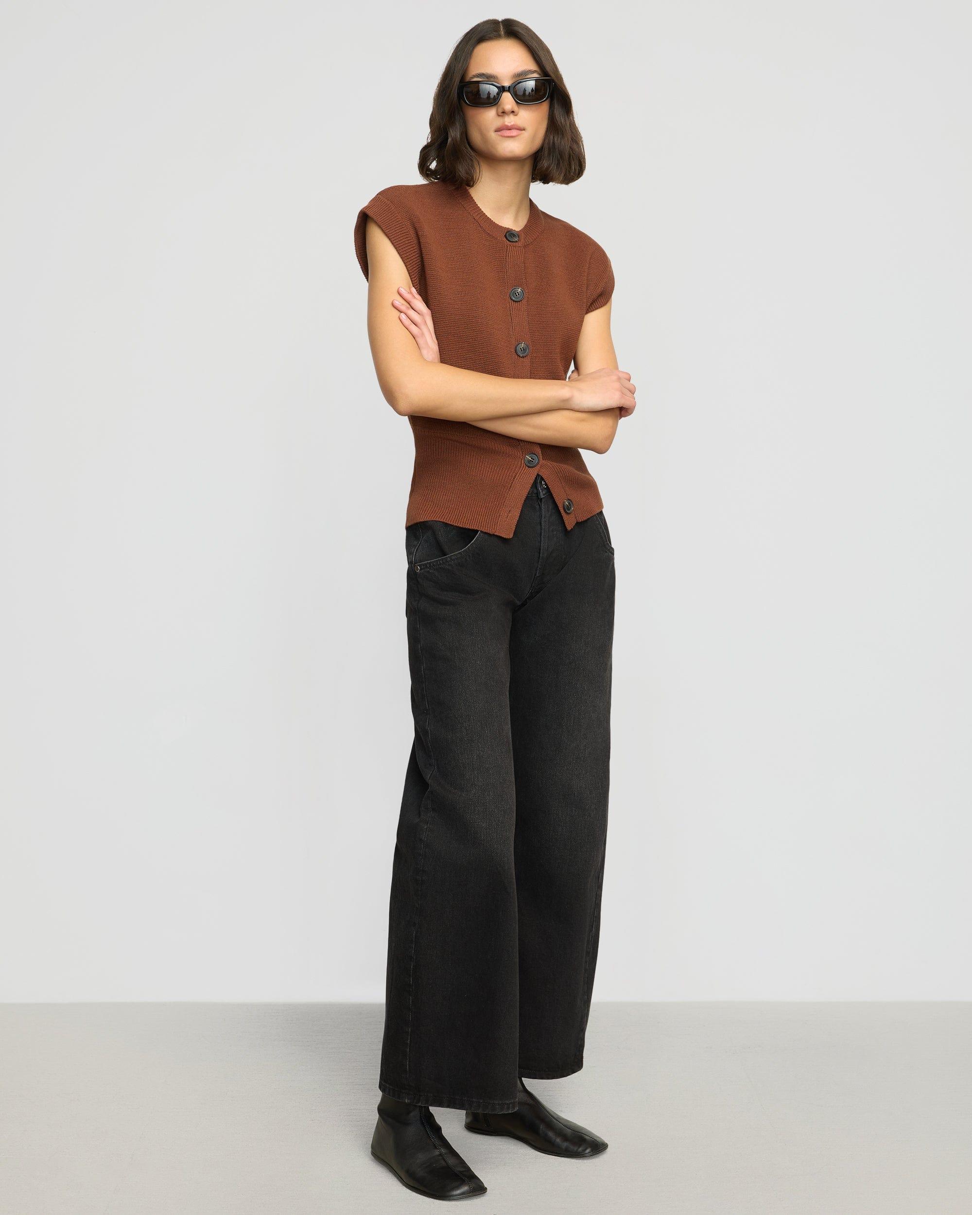 Solea Button Knit Vest Product Image