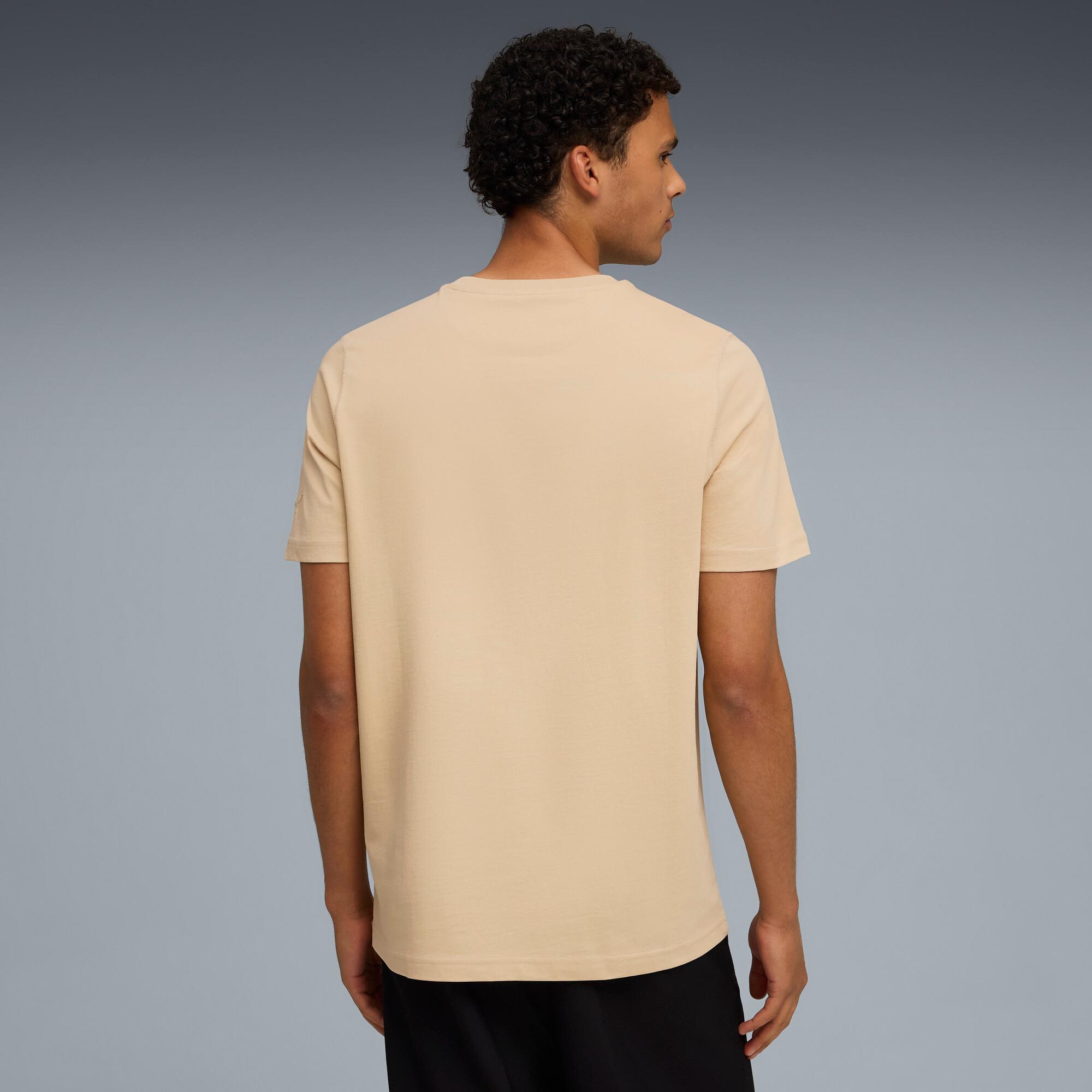 WARDROBE ESSENTIALS Suede Logo Men's Tee Product Image
