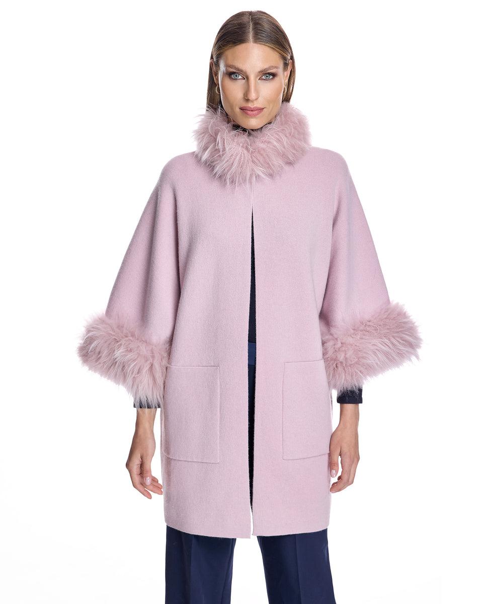 Cashmere Kimono with Cashmere Goat Trim Product Image