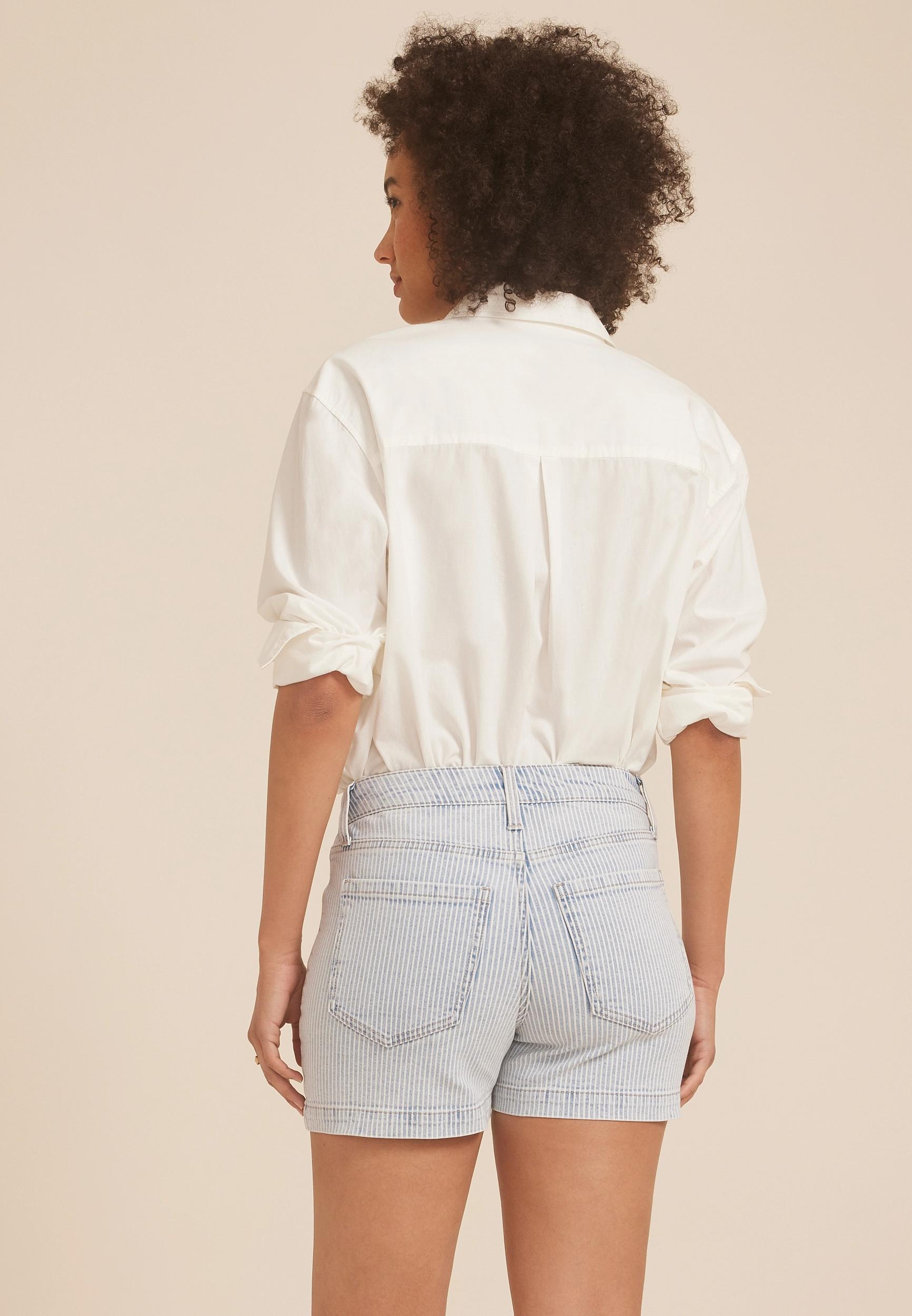 m jeans by maurices™ Striped High Rise 3.5in Short Product Image