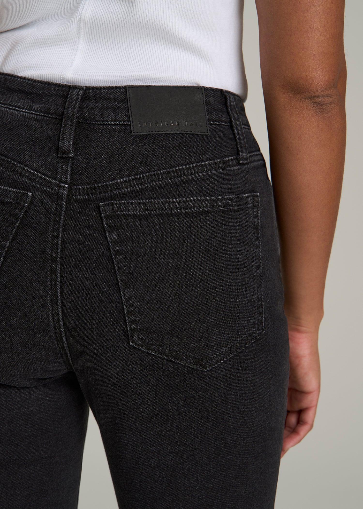 Chloe High Rise Flare Jeans for Tall Women in Onyx Black Wash Female Product Image