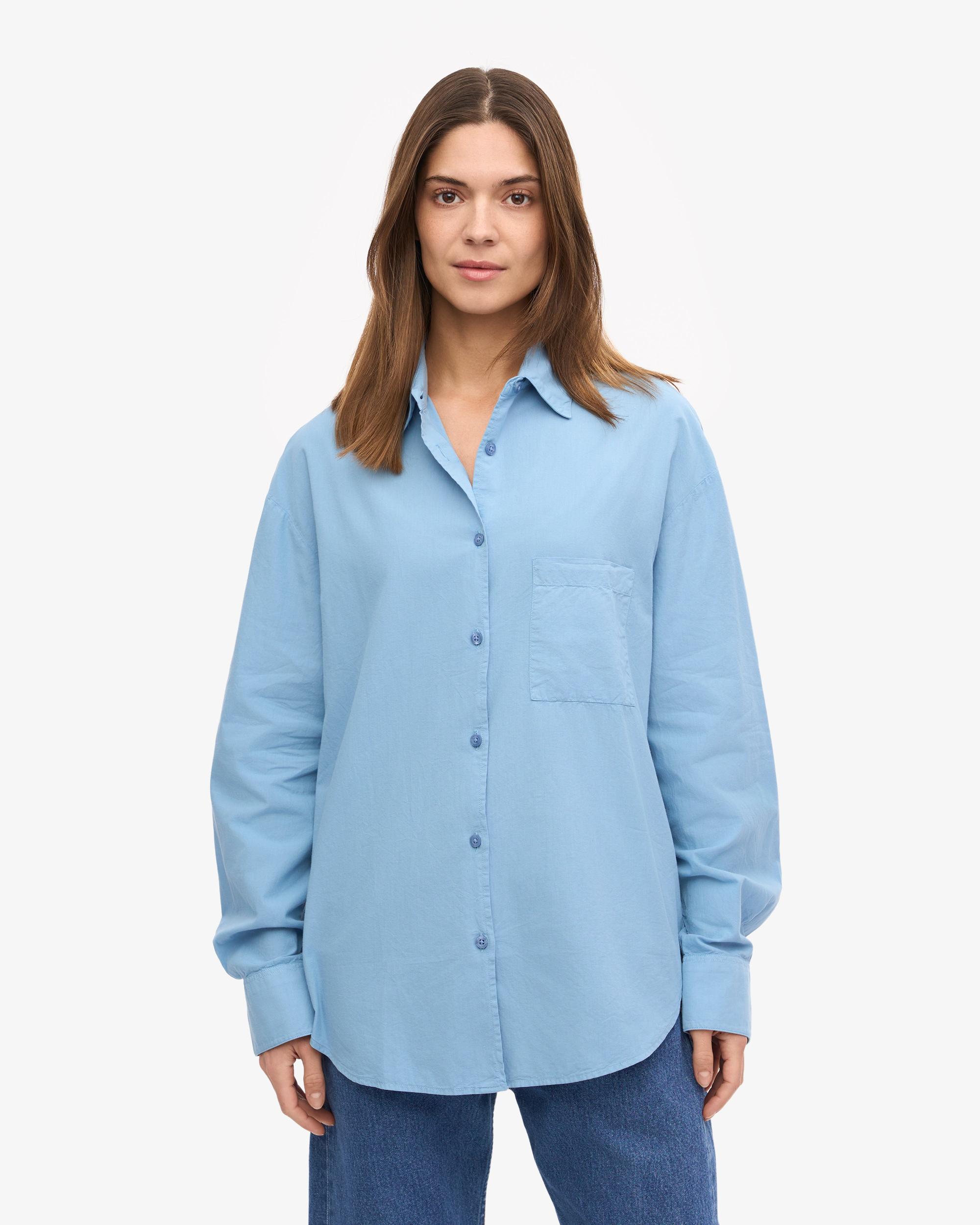 Organic Oversized Shirt - Seaside Blue Product Image