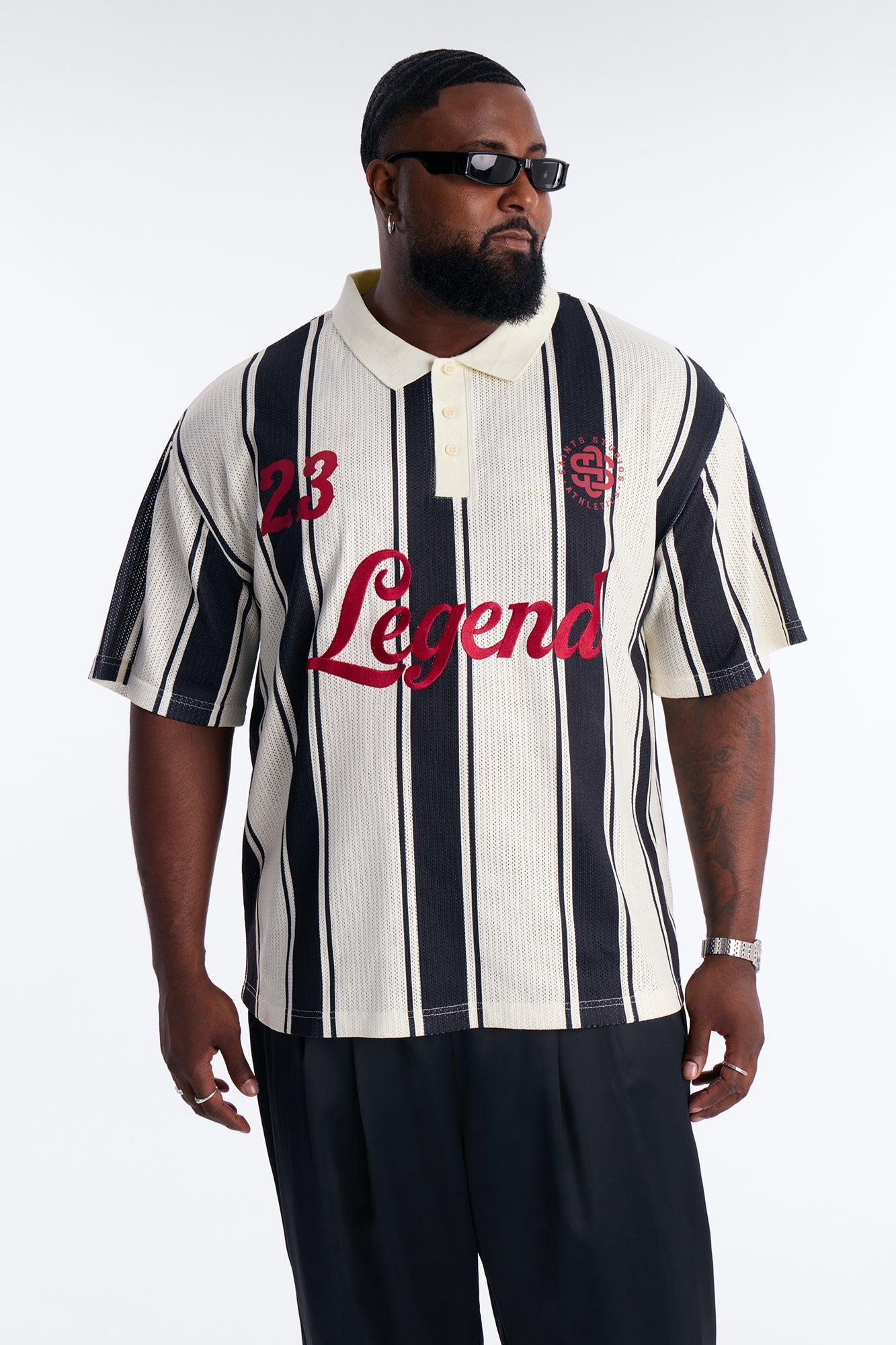Legends 23 Short Sleeve Polo - Black Male Product Image