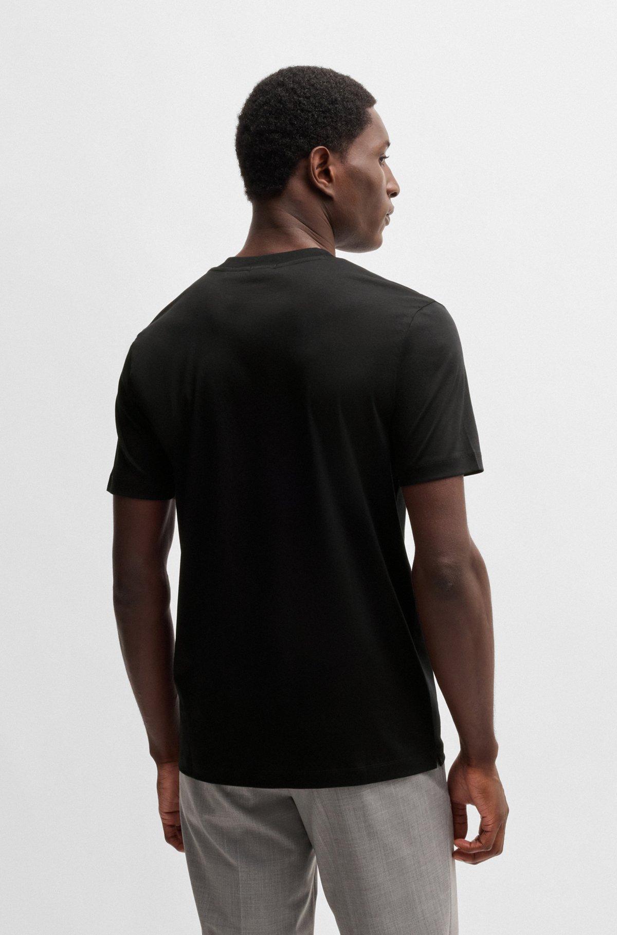 Slim-fit T-shirt in mercerized cotton Product Image