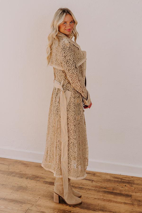 NYC Catwalk Lace Trench Coat Product Image