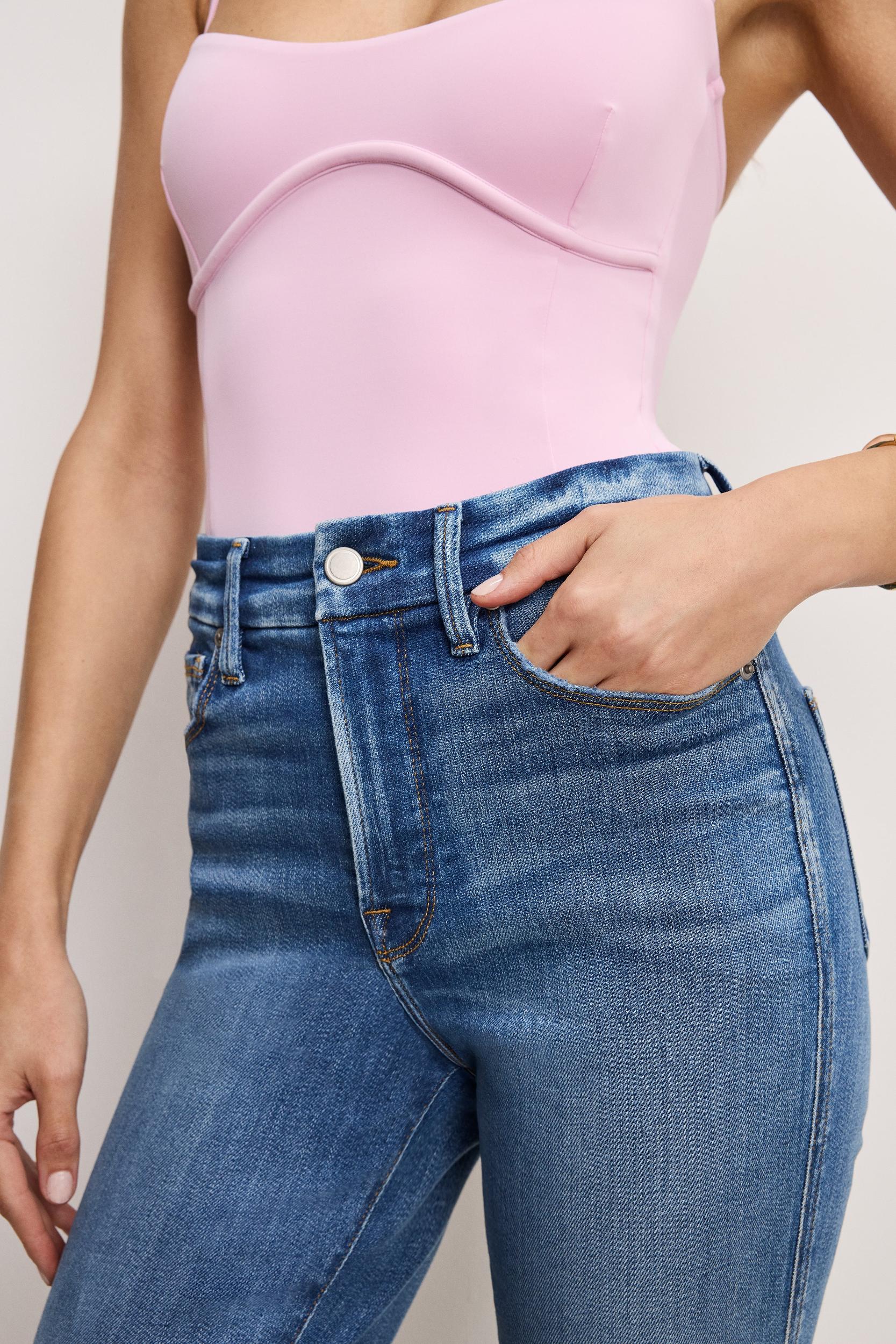 SOFT TECH GOOD CURVE STRAIGHT JEANS | INDIGO856 Product Image