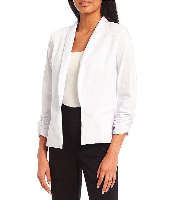 Takara Ruched Sleeve Suiting Blazer Product Image