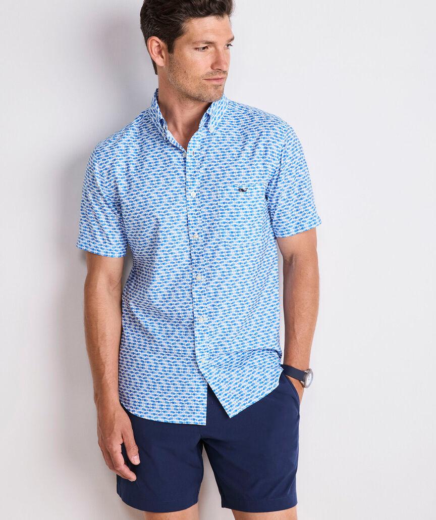 Micro Fish Short-Sleeve Performance Ripstop Shirt Product Image