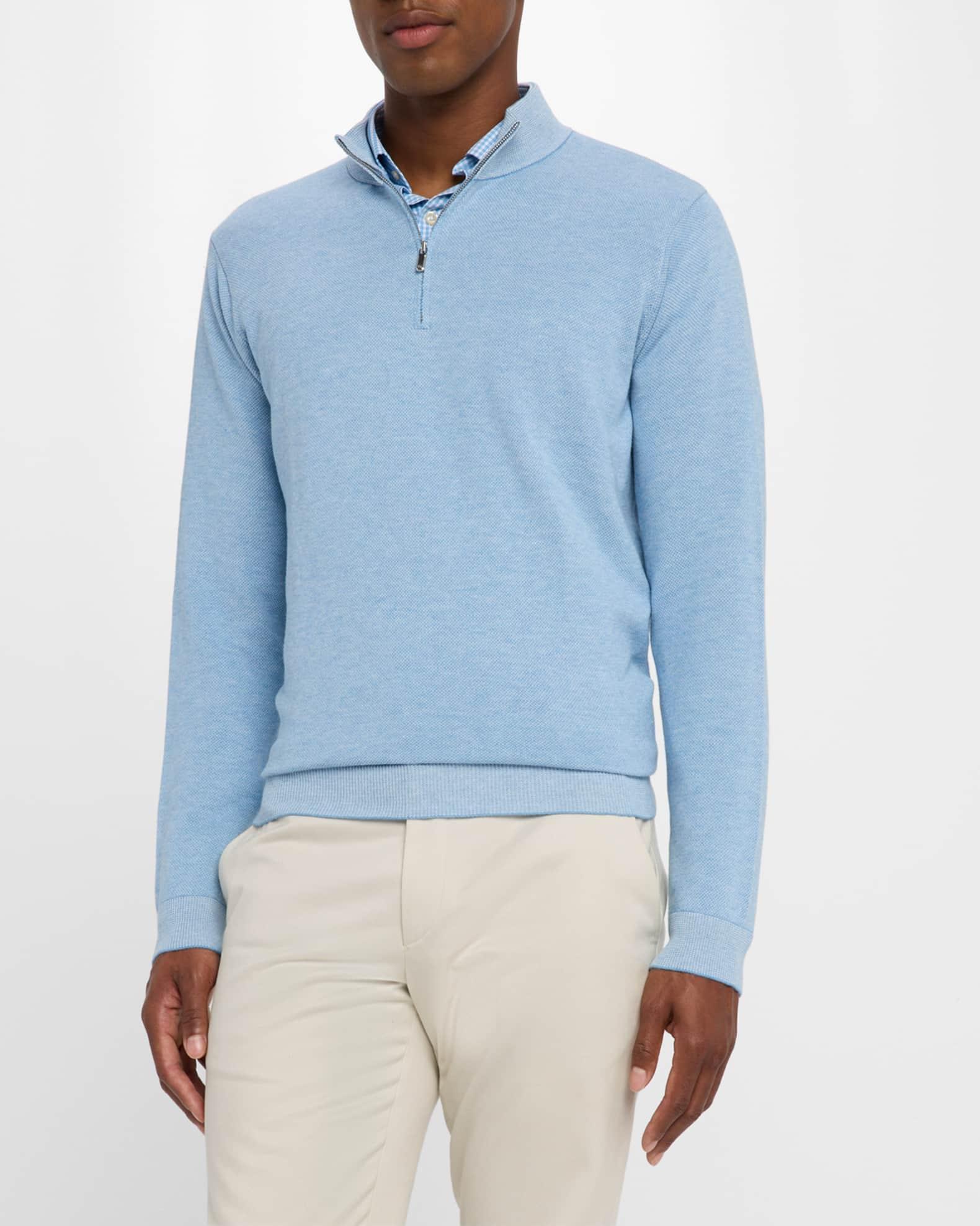 Men's Birdseye Knit Quarter-Zip Sweater Product Image