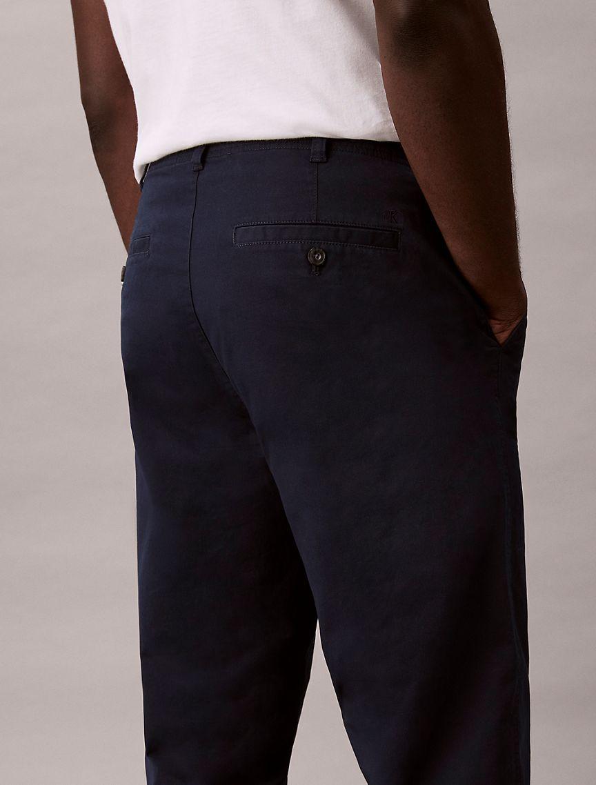 Cotton Stretch Slim Trousers Product Image