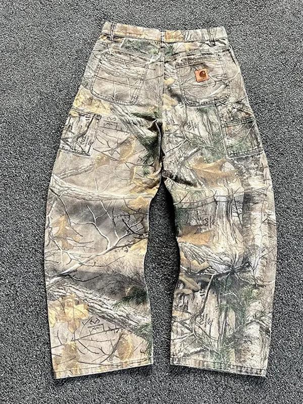Men's Camouflage Loose Jeans Product Image