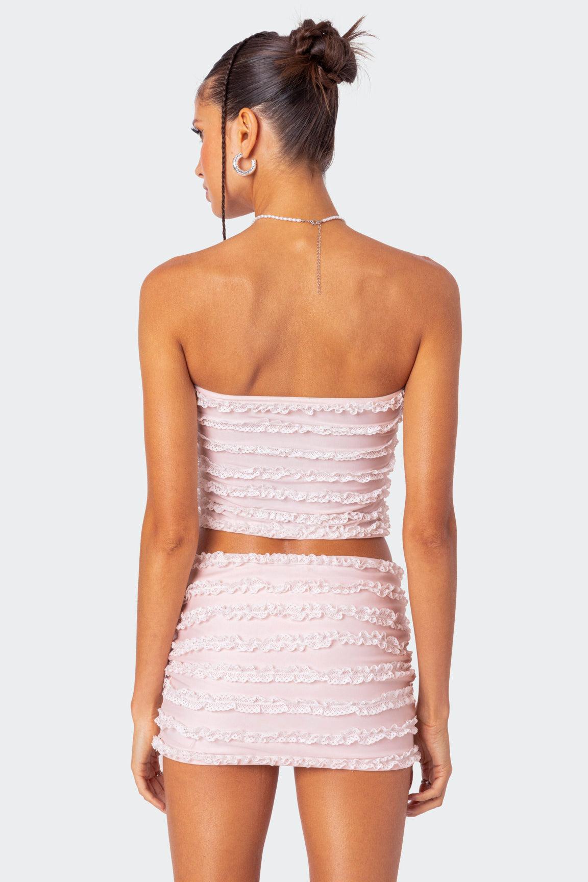 Izzy Ruffled Strapless Top Product Image