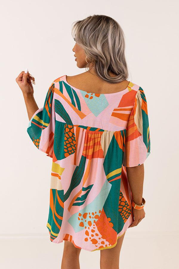 Seeking Sunshine Shift Top In Green Product Image