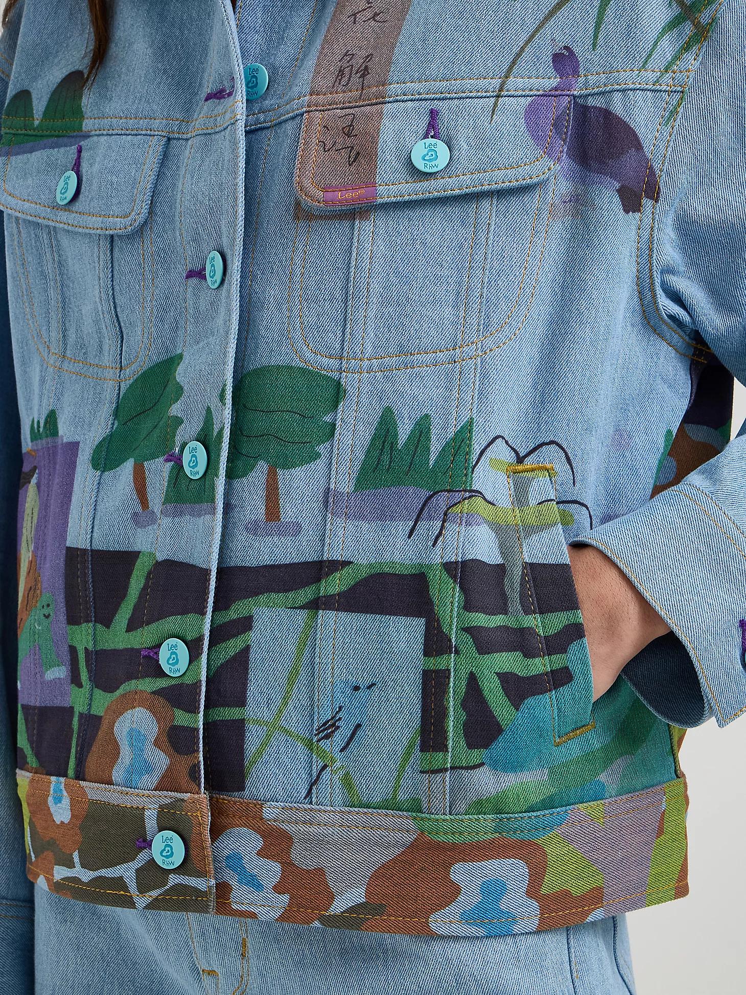 Women's Lee® x Ruohan Wang Rose Garden Print Denim Rider™ Jacket | Women's Jackets & Outerwear | Lee® Product Image