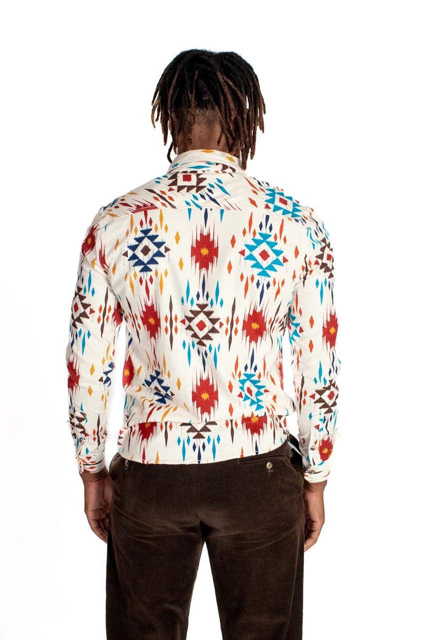 Ecru Southwest Flannel Shirt Product Image