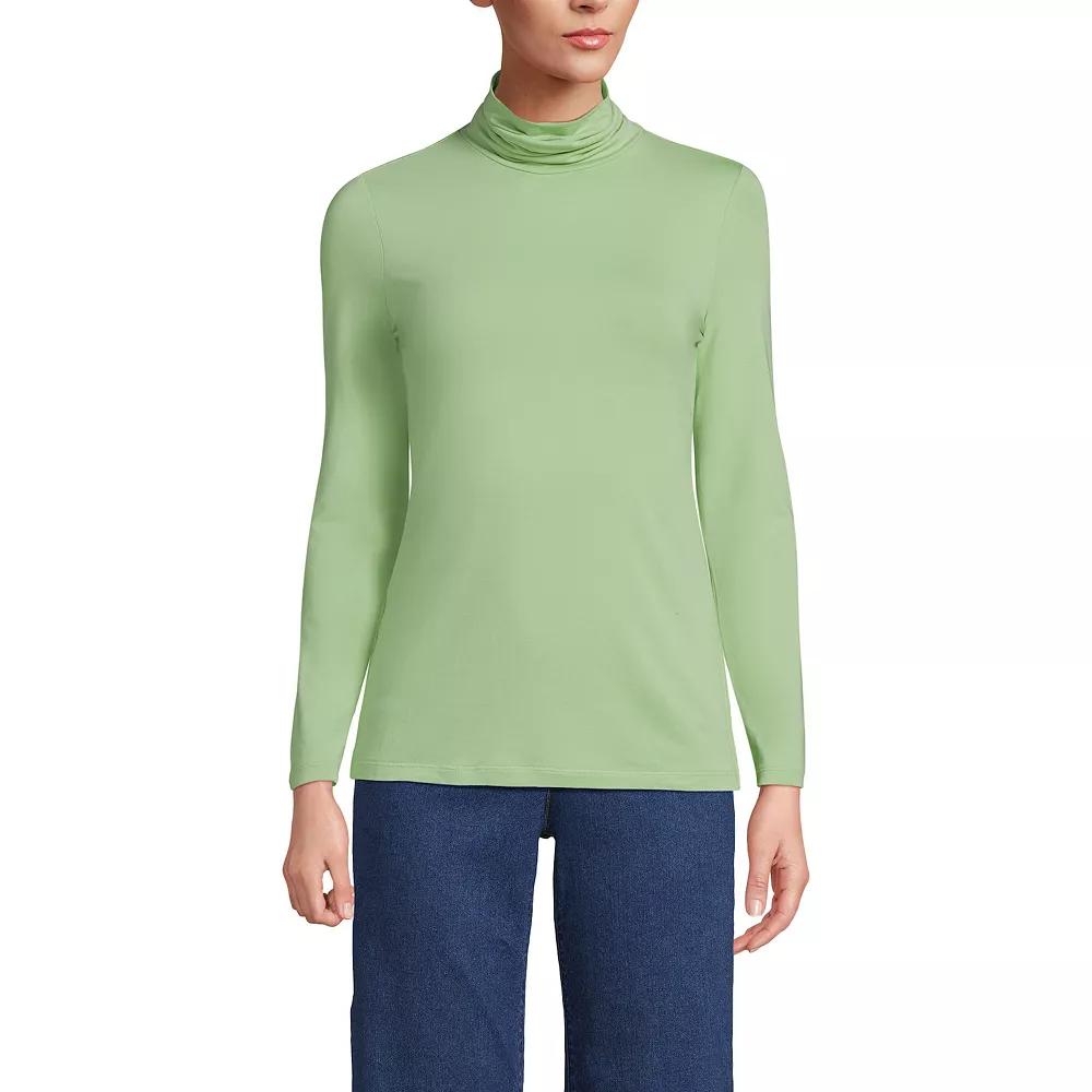 Women's Lands' End Lightweight Fitted Turtleneck,  Product Image