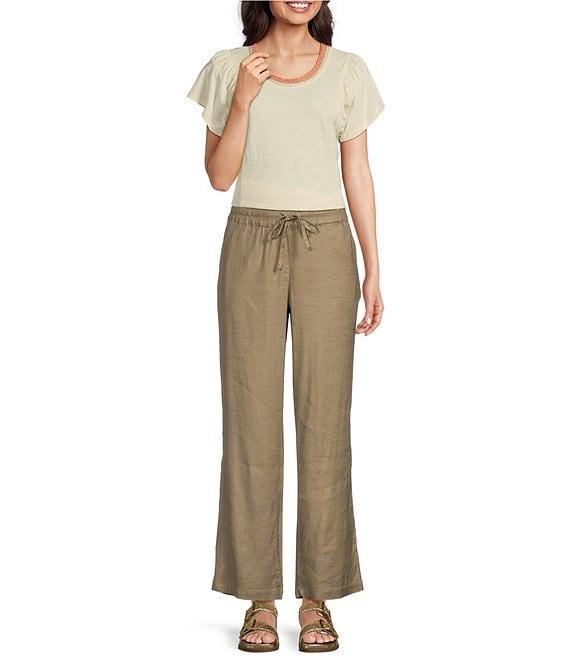 NYDJ Stretch Drawstring Relaxed Pull On Ankle Pants Product Image