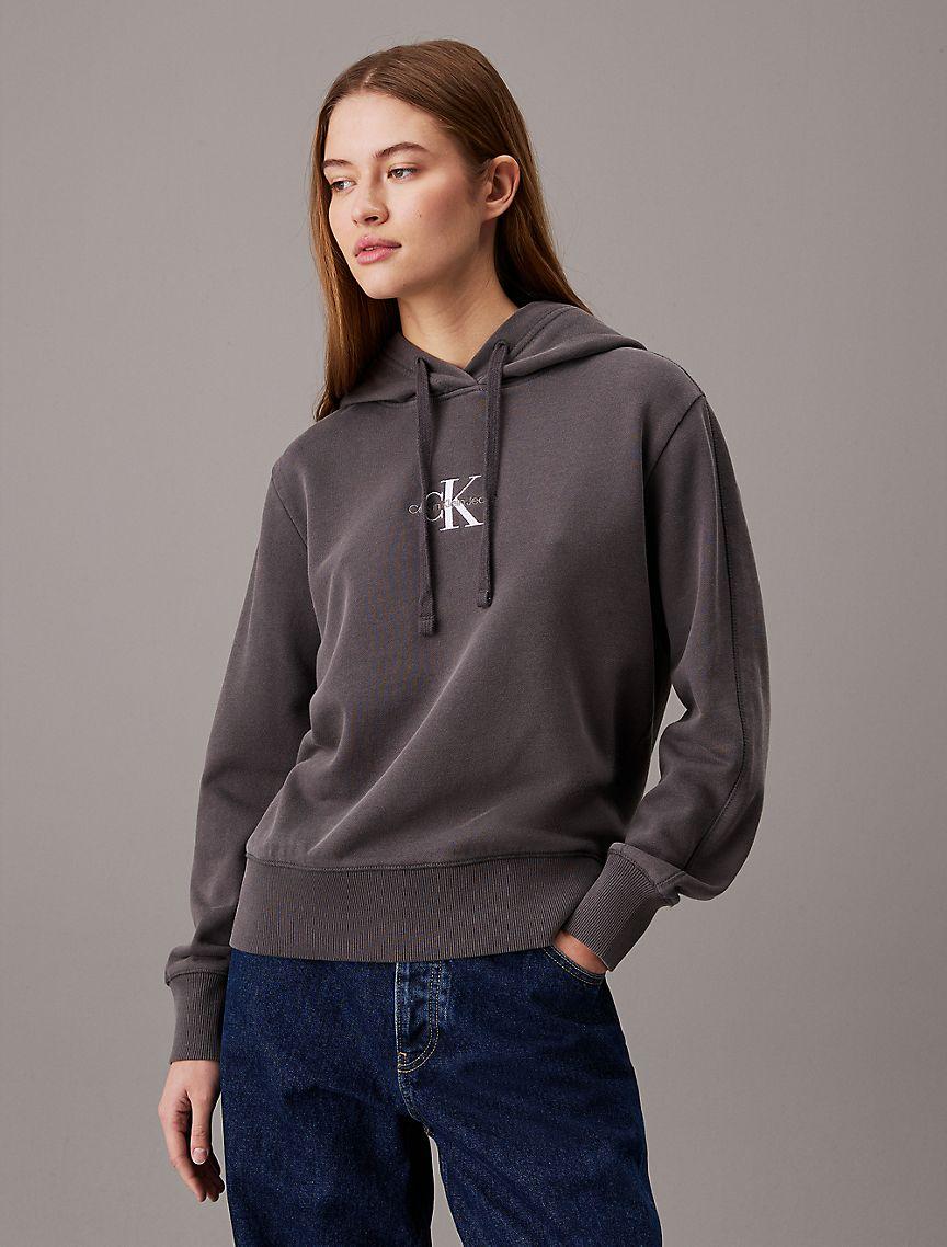 Washed Monogram Logo Relaxed Hoodie Product Image