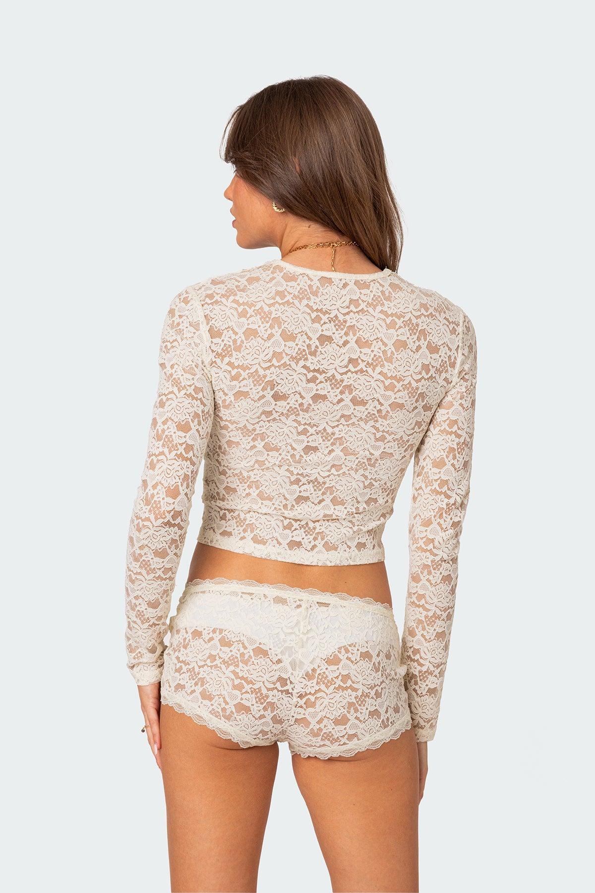 Estella Sheer Lace Top Product Image