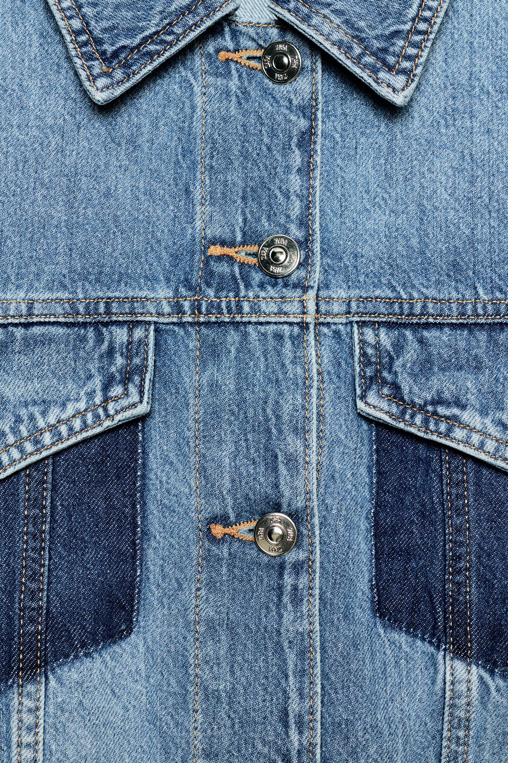 Z1975 CONTRASTING SHORT DENIM JACKET Product Image