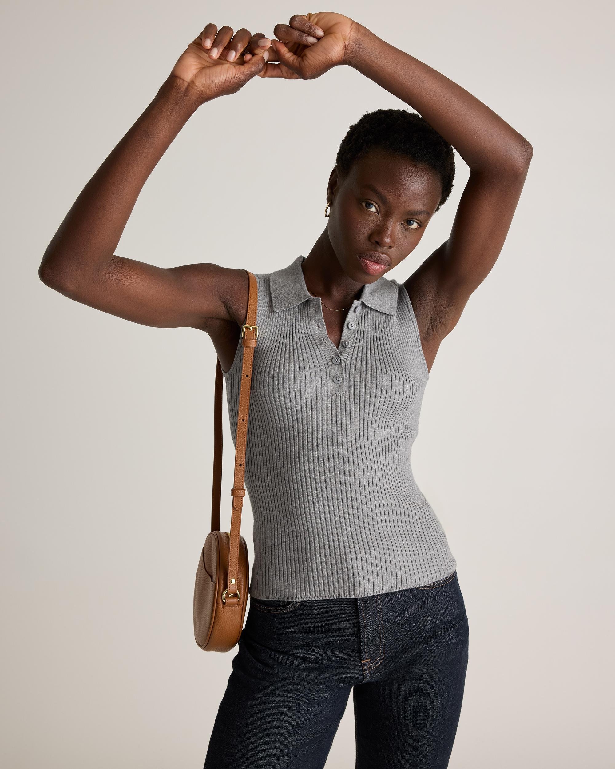 Quince | Women's Eco-Knit Polo Sweater Tank Top Product Image