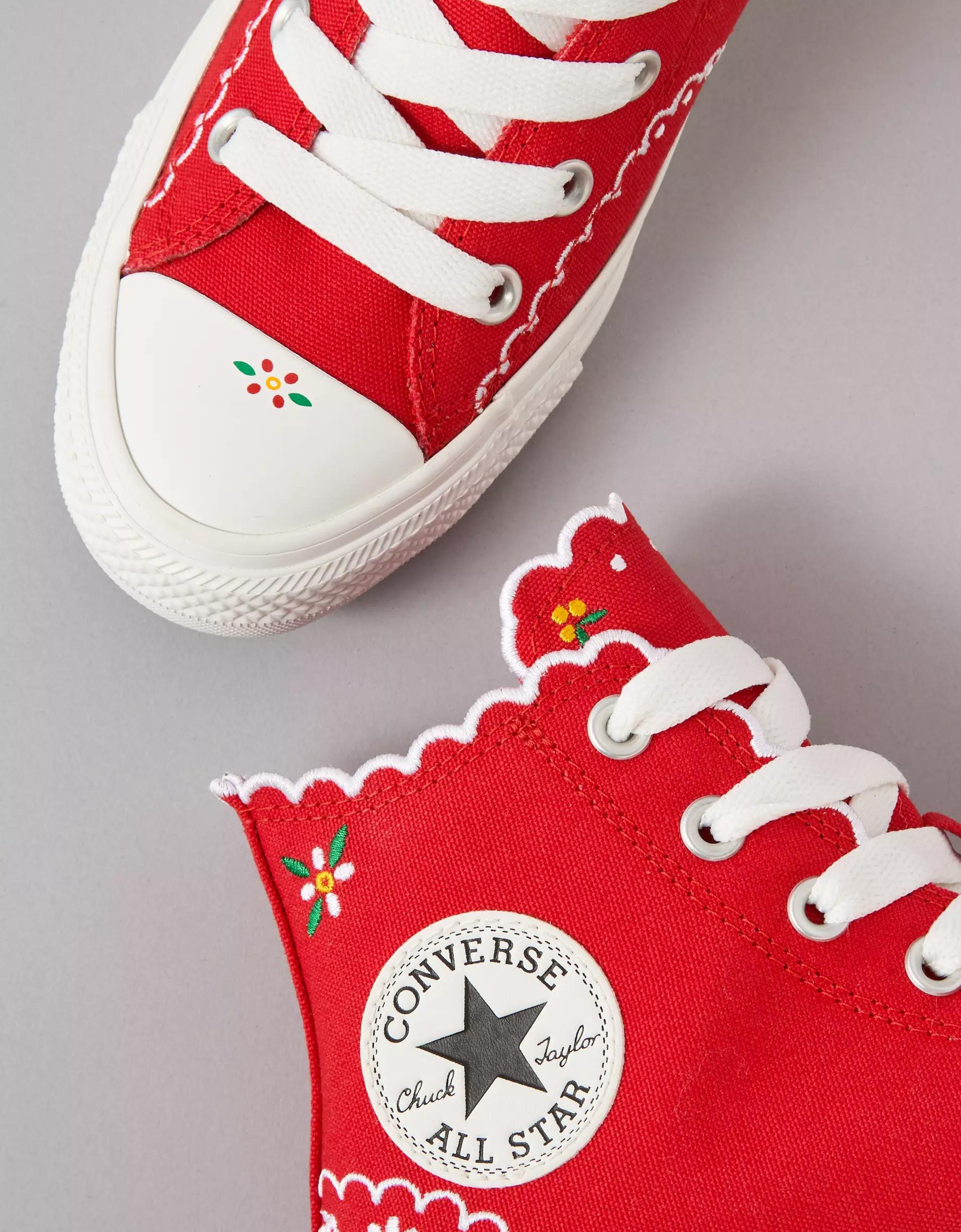 Converse Chuck Taylor All Star Embroidered Flowers High-Top Sneaker Product Image