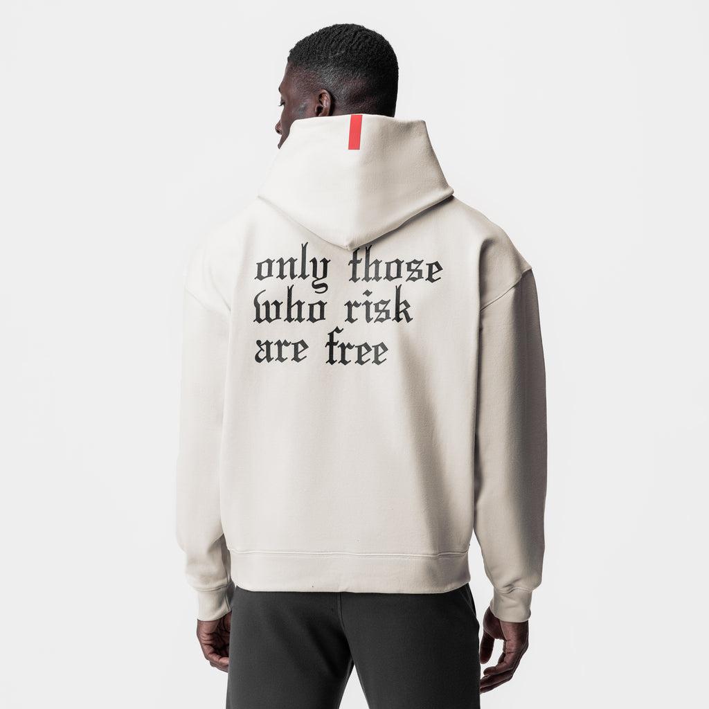 0874. Tech-Terry™ Zip Pocket Hoodie - Stone/Black "OTWR" Product Image