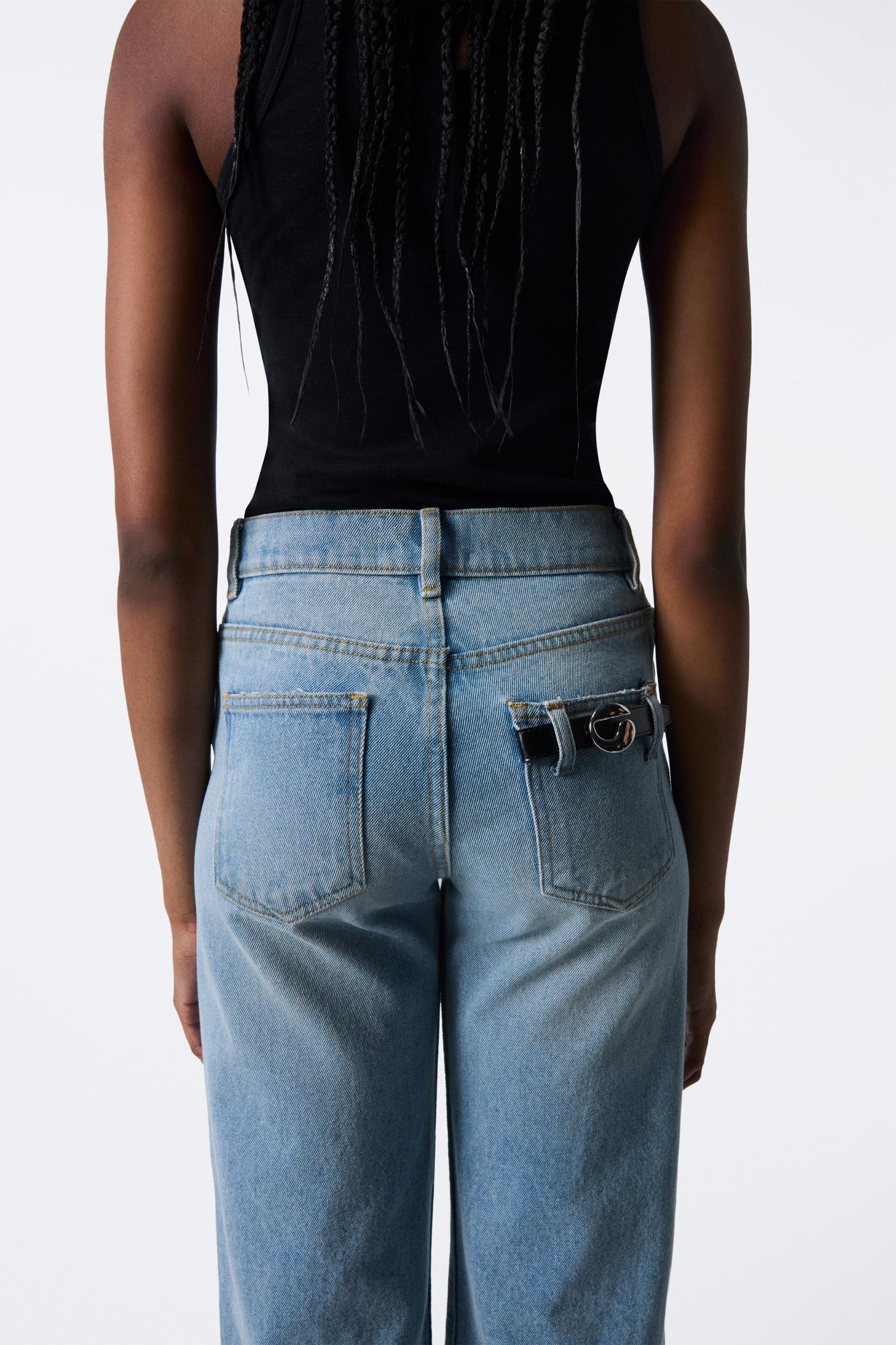 Wide Leg Denim Pants Product Image